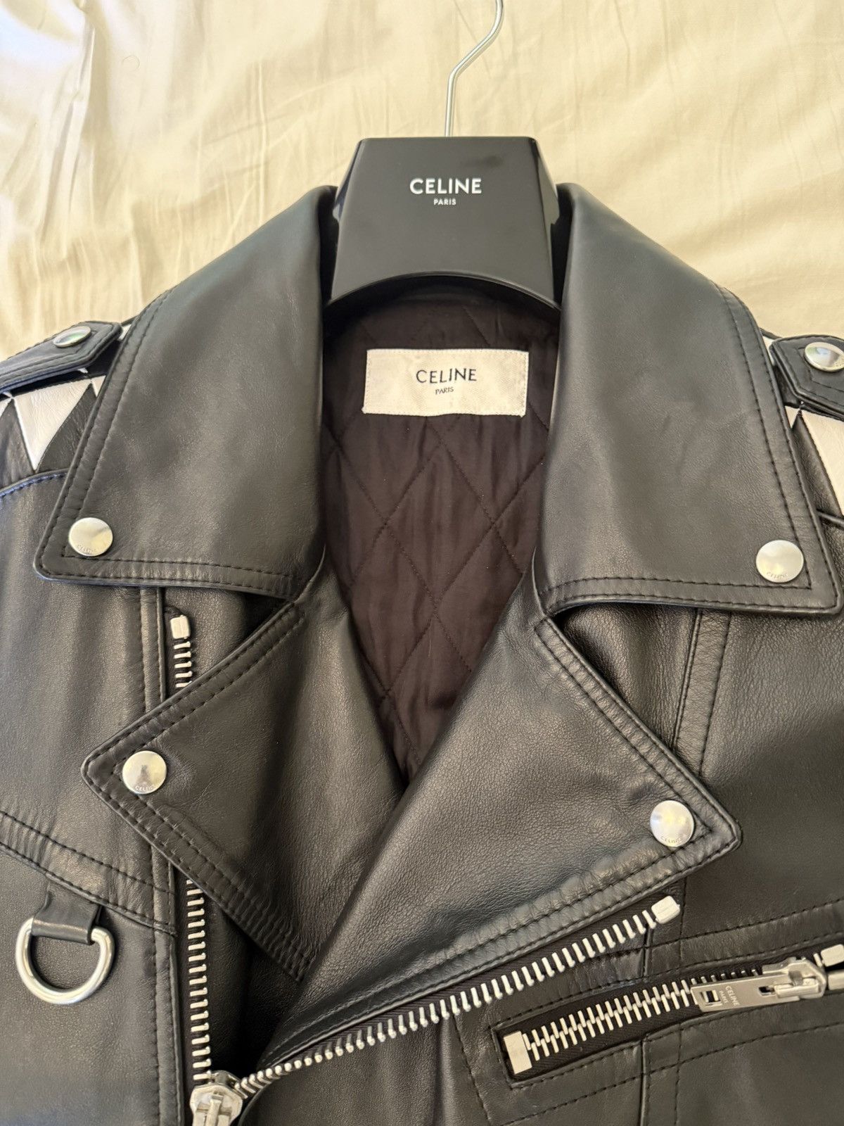 Celine Celine by Hedi SLimane leather jacket. D ring runway SS22 Size US M / EU 48-50 / 2 - 8 Thumbnail