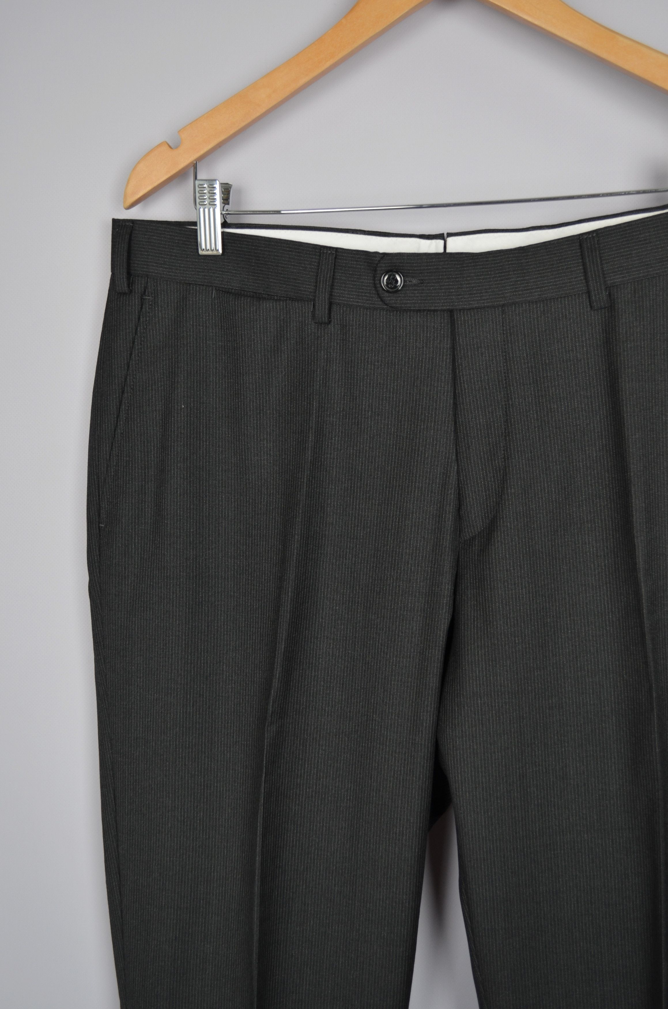 Designer × Suitsupply Suitsupply Brescia Striped Grey Pants Trousers Size 52\US36 Size US 36 / EU 52 - 3 Thumbnail