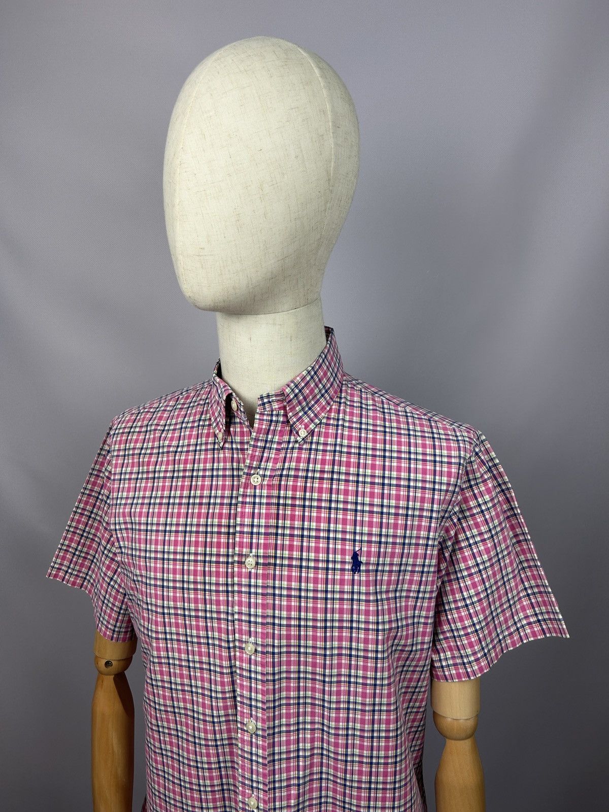Polo Ralph Lauren Polo Ralph Lauren Check Pink Multicoloured S/S Shirt Size US L / EU 52-54 / 3 - 2 Thumbnail