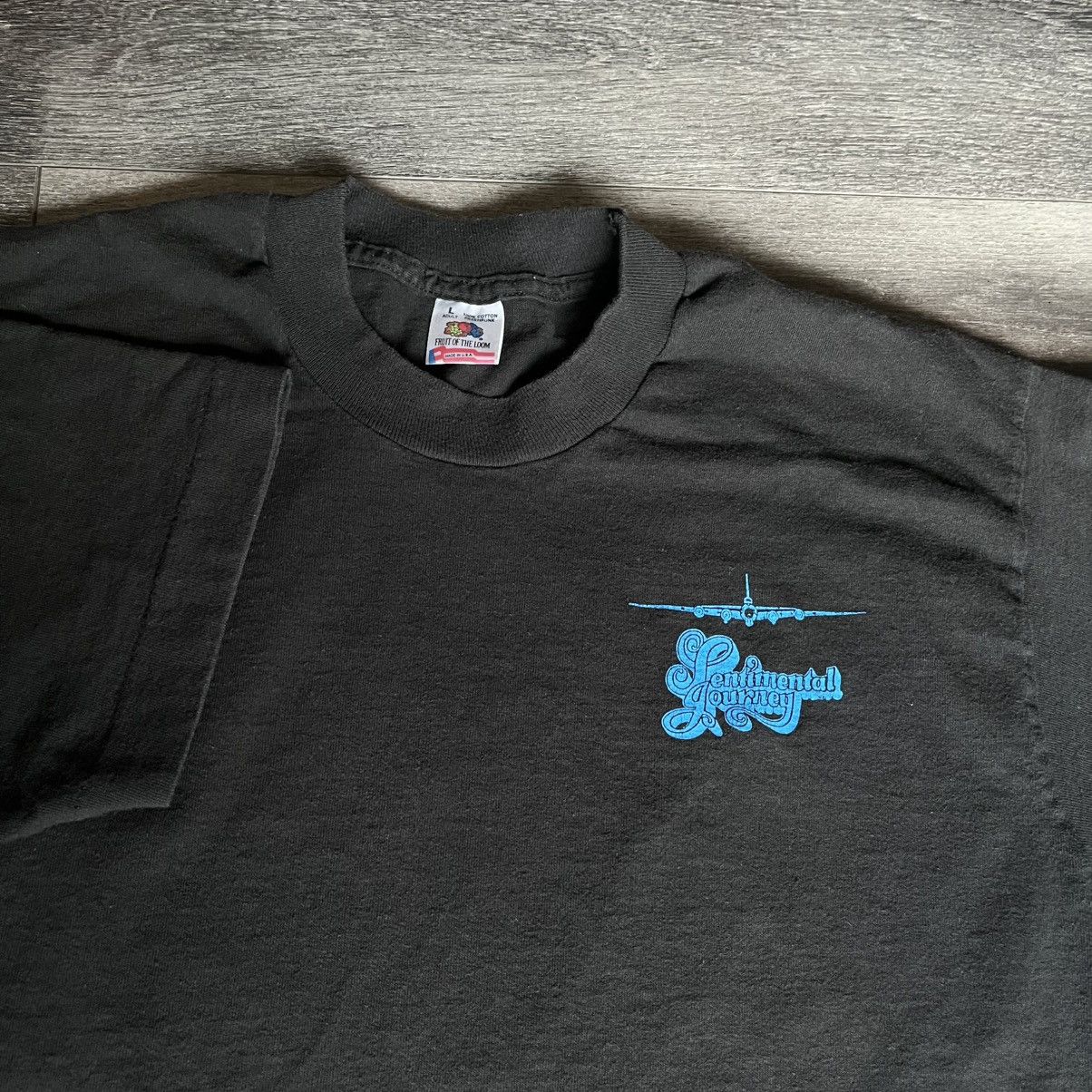 Vintage Vintage 90s Sentimental Journey Airplane Jet Graphic T Shirt Size US L / EU 52-54 / 3 - 4 Thumbnail