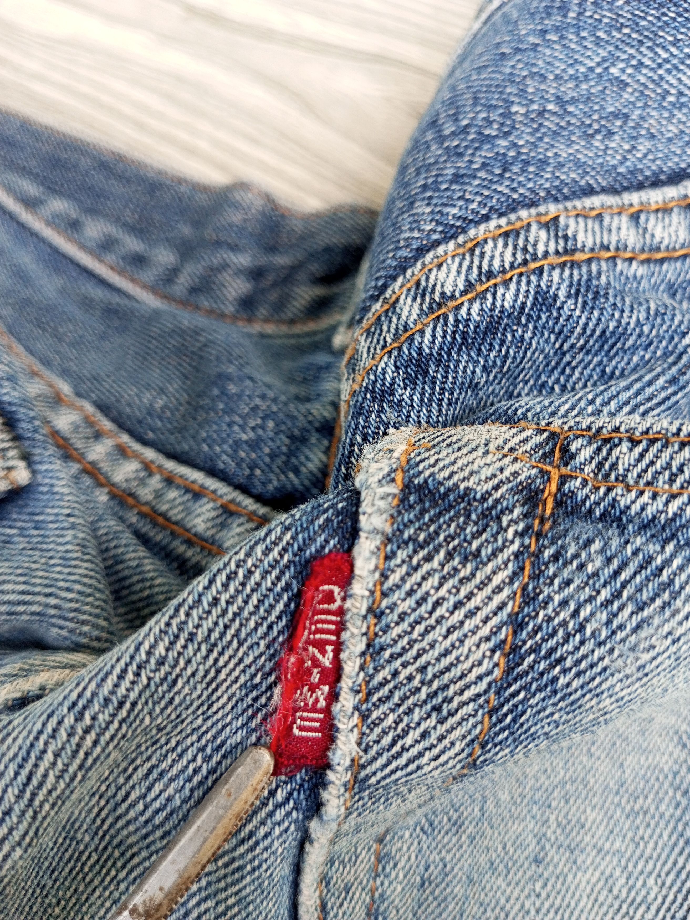 Denime × Japanese Brand Vintage Denime Selvedge Japan Crazy Distress Mud Wash Size US 34 / EU 50 - 15 Thumbnail