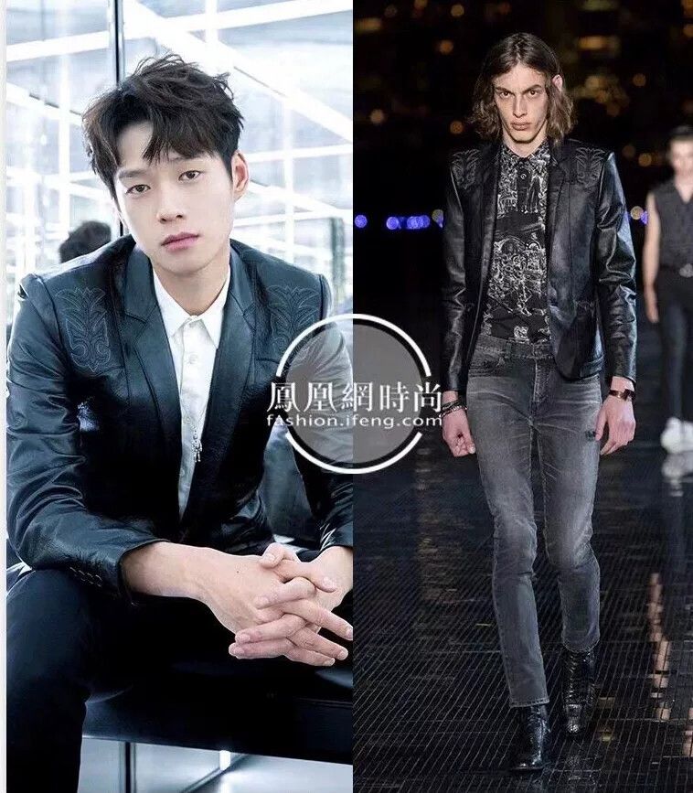 Saint Laurent Paris Saint Laurent Runway Embroidered Leather Jacket Size US S / EU 44-46 / 1 - 1 Thumbnail
