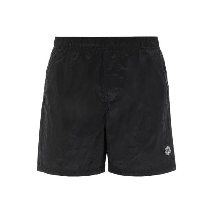 Stone Island Stone Island Black High-Waist Casual Shorts Size US 27 - 1 Thumbnail