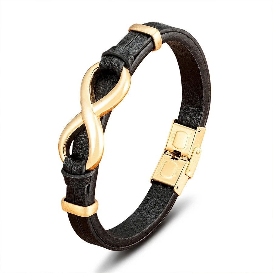 Jewelry × Vintage Luxury Genuine Leather Infinity Symbol Bracelet Size ONE SIZE - 2 Thumbnail