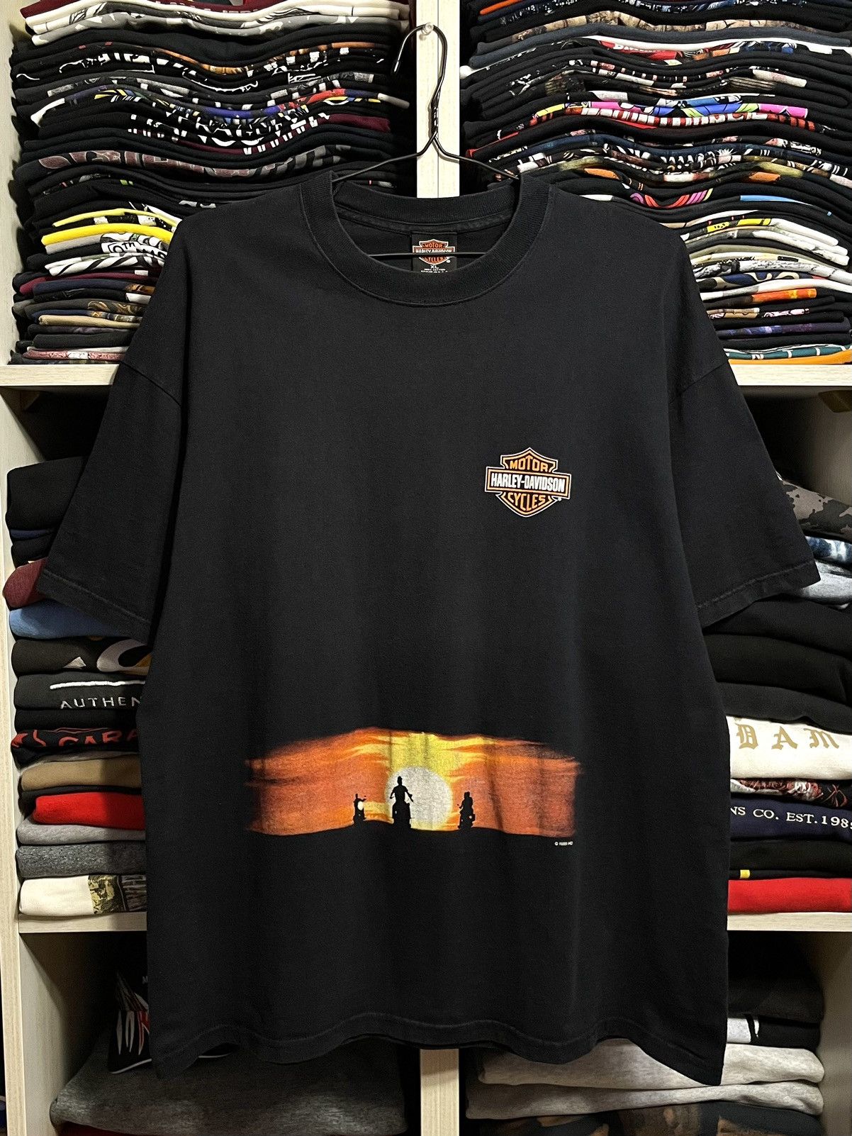 Harley Davidson Vintage 1999 Harley Davidson 90s 3D Emblem Style T-Shirt Size US XL / EU 56 / 4 - 9 Thumbnail