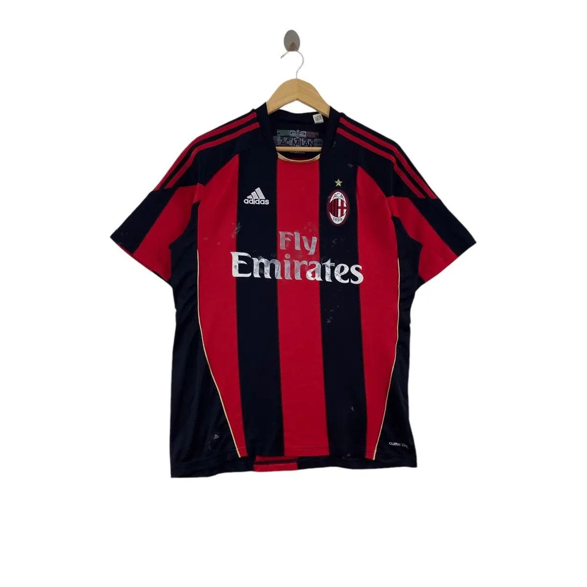 Adidas Vintage ADIDAS x AC MILAN 2010/2011 Season Jersey Tee Shirt Size US M / EU 48-50 / 2 - 1 Thumbnail