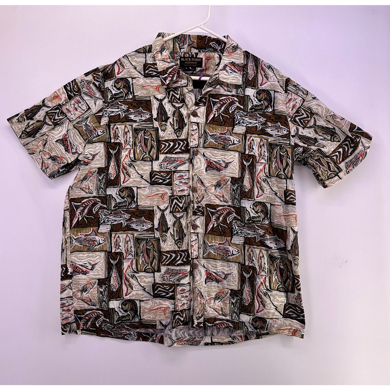 & Other Stories Tuna Fishing Theme Black Point Button Down Shirt Size XL Size US XL / EU 56 / 4 - 2 Thumbnail