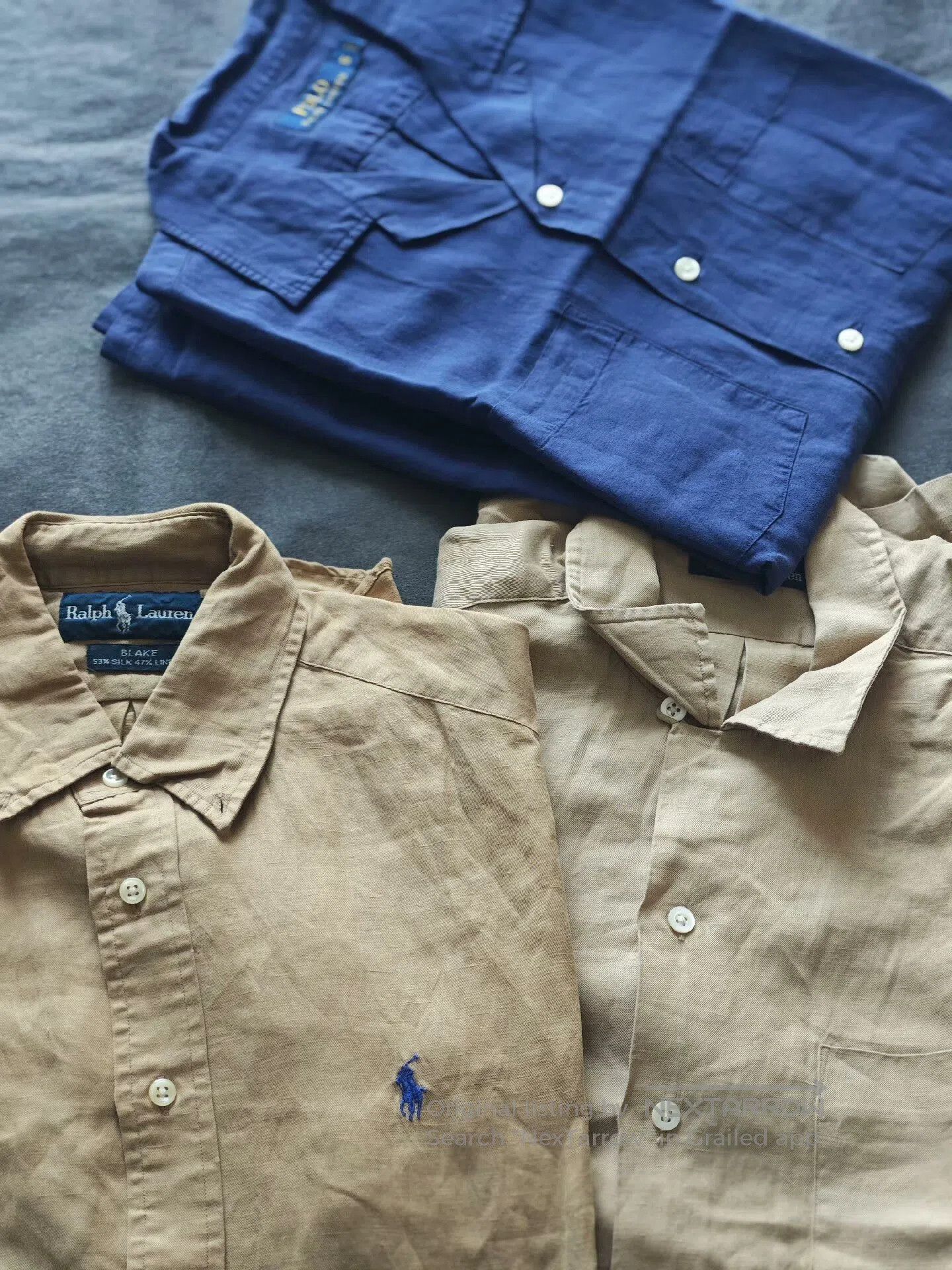 Polo Ralph Lauren RL Polo Khaki Linen Short Sleeve Shirt. Size US M / EU 48-50 / 2 - 1 Thumbnail