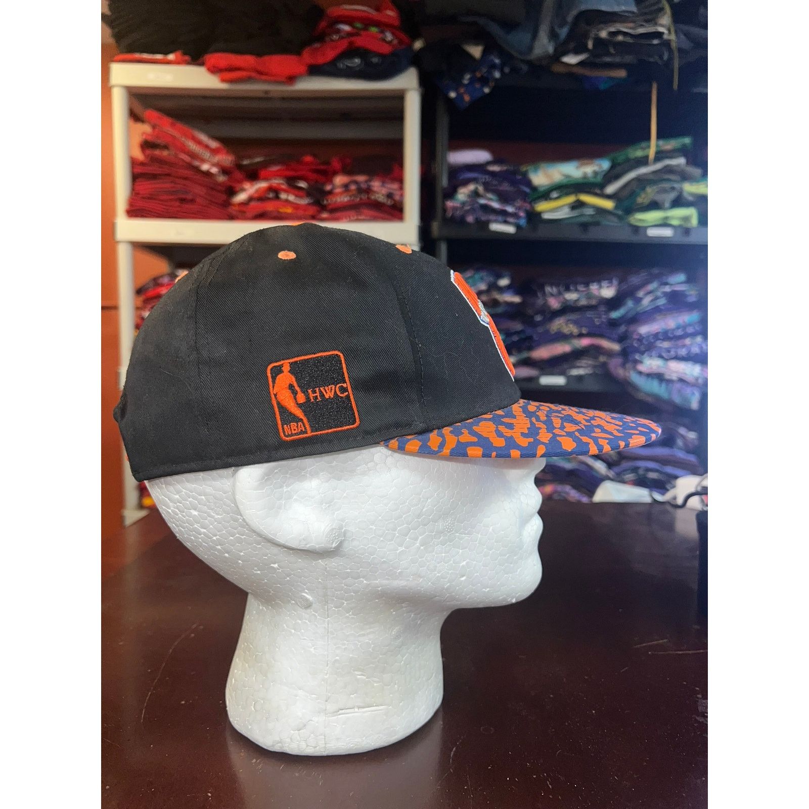 NBA New York Knicks Hat Blue Orange NBA Snapback Cap Headwear Size ONE SIZE - 5 Thumbnail