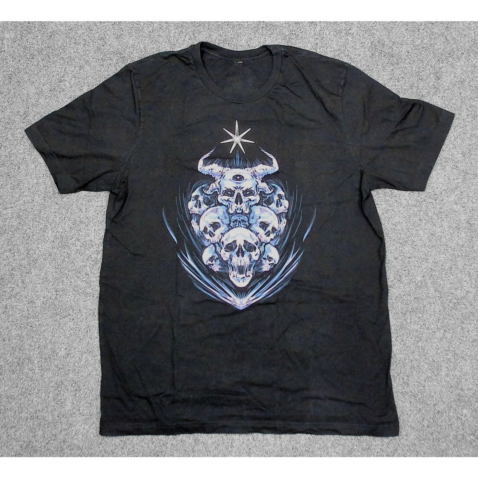Vintage Y2K Oversized Demonic Skull T-Shirt Dress Tunic Size XXL / US 16-18 / IT 52-54 - 3 Thumbnail