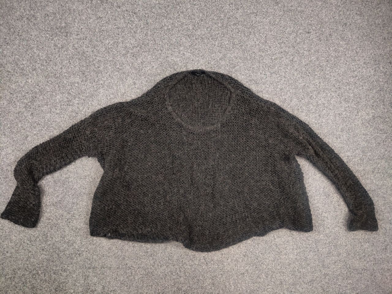 Vintage Umit unal Design oversized knit Dark Wool cropped Sweater Size L / US 10 / IT 46 - 10 Thumbnail