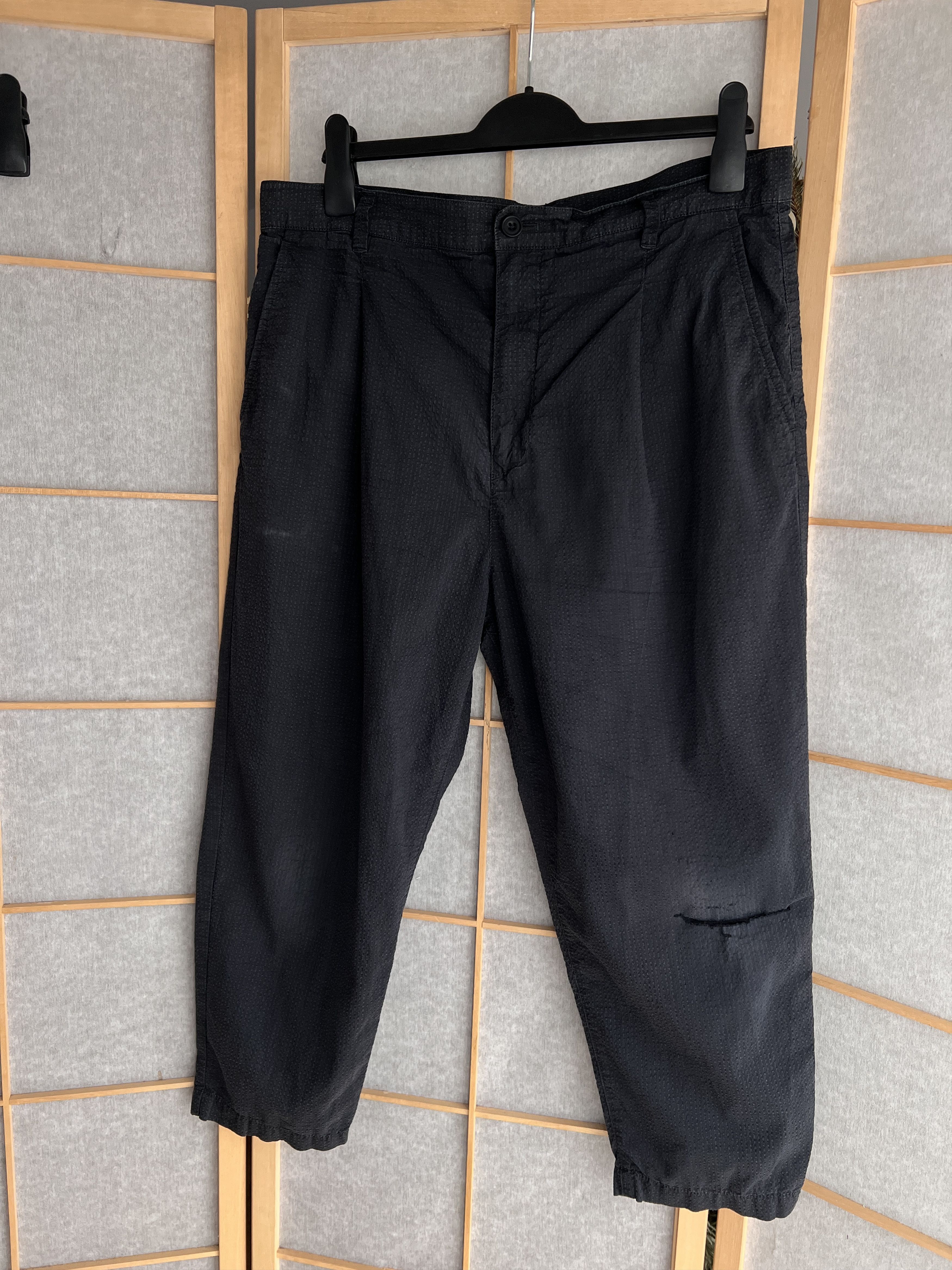 Helmut Lang Rare! Helmut Lang structure cropped pants faded distressed L Size US 34 / EU 50 - 3 Thumbnail
