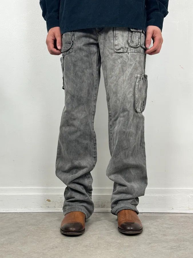Dolce & Gabbana AW2003 Dolce & Gabbana Grey Multi-Pocket Eroded Cargo Pants Size US 32 / EU 48 - 2 Thumbnail