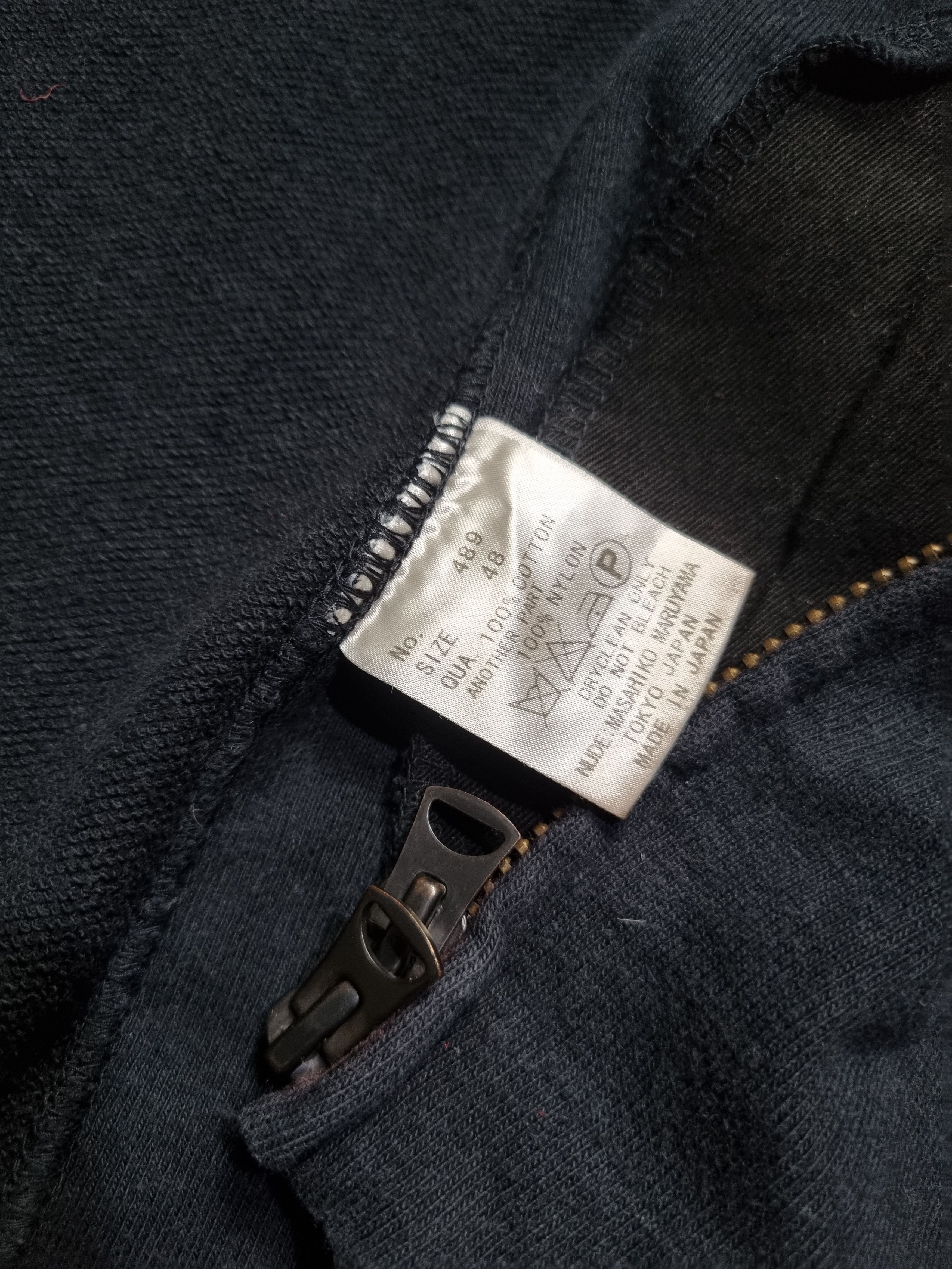 Nude: Masahiko Maruyama Nude: Masahiko Maruyama Dark Blue Zip Up Double Hoodie Size US L / EU 52-54 / 3 - 9 Thumbnail