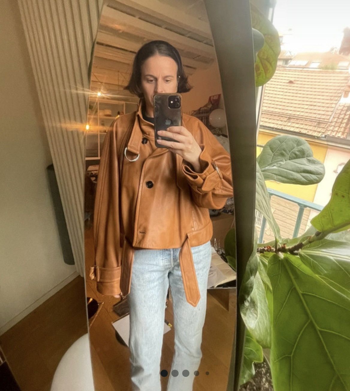 Acne Studios Timeless short leather jacket acne studios Size S / US 4 / IT 40 - 4 Thumbnail