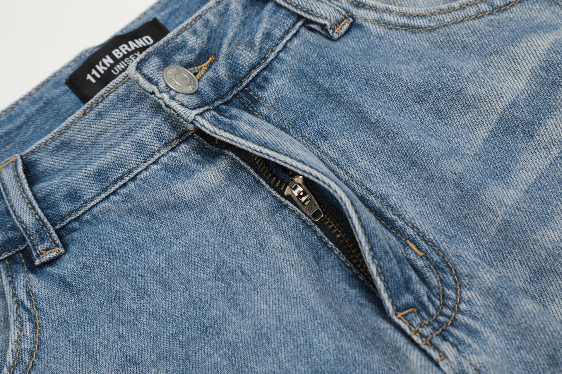 Jean American street men's loose straight wide-leg vintage jeans Size US 32 / EU 48 - 3 Thumbnail
