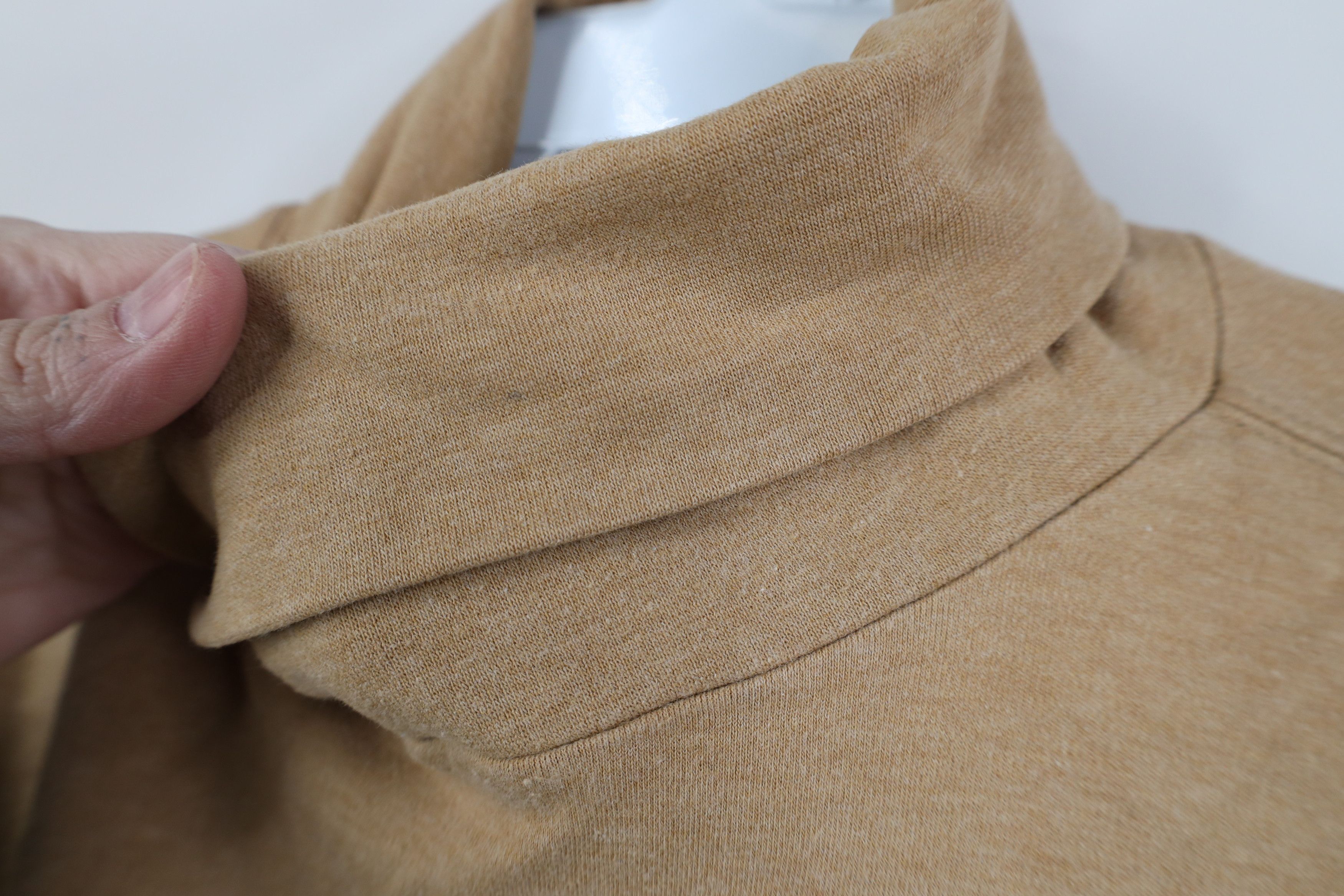 Lands' End Vintage 90s Lands End Blank Turtleneck T-Shirt Camel Brown Size US L / EU 52-54 / 3 - 5 Thumbnail
