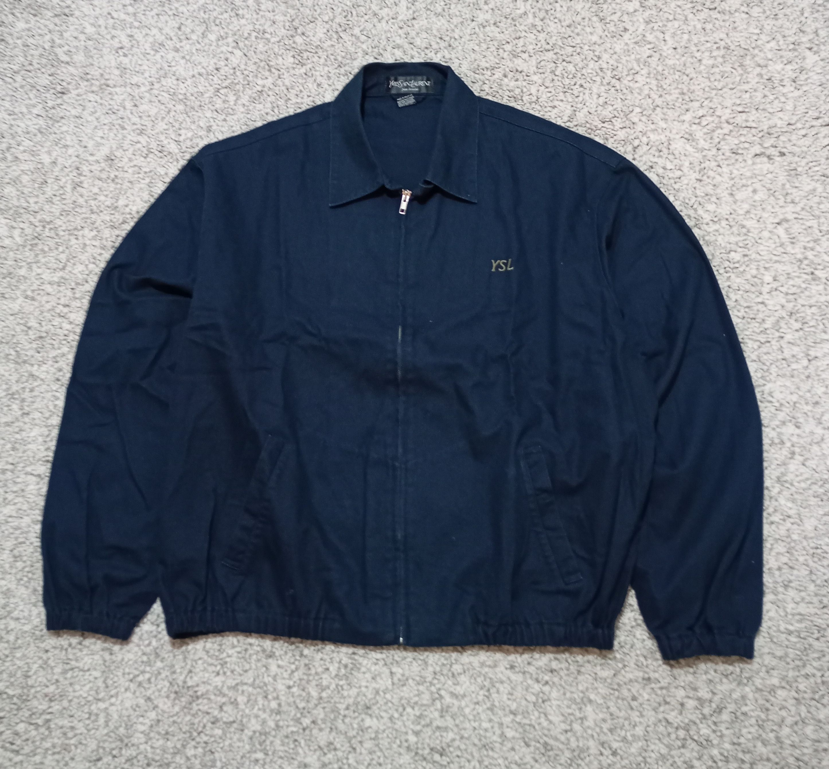Yves Saint Laurent Yves Saint Laurent YSL Harrington Jacket Bleu Navy Size US XL / EU 56 / 4 - 2 Thumbnail