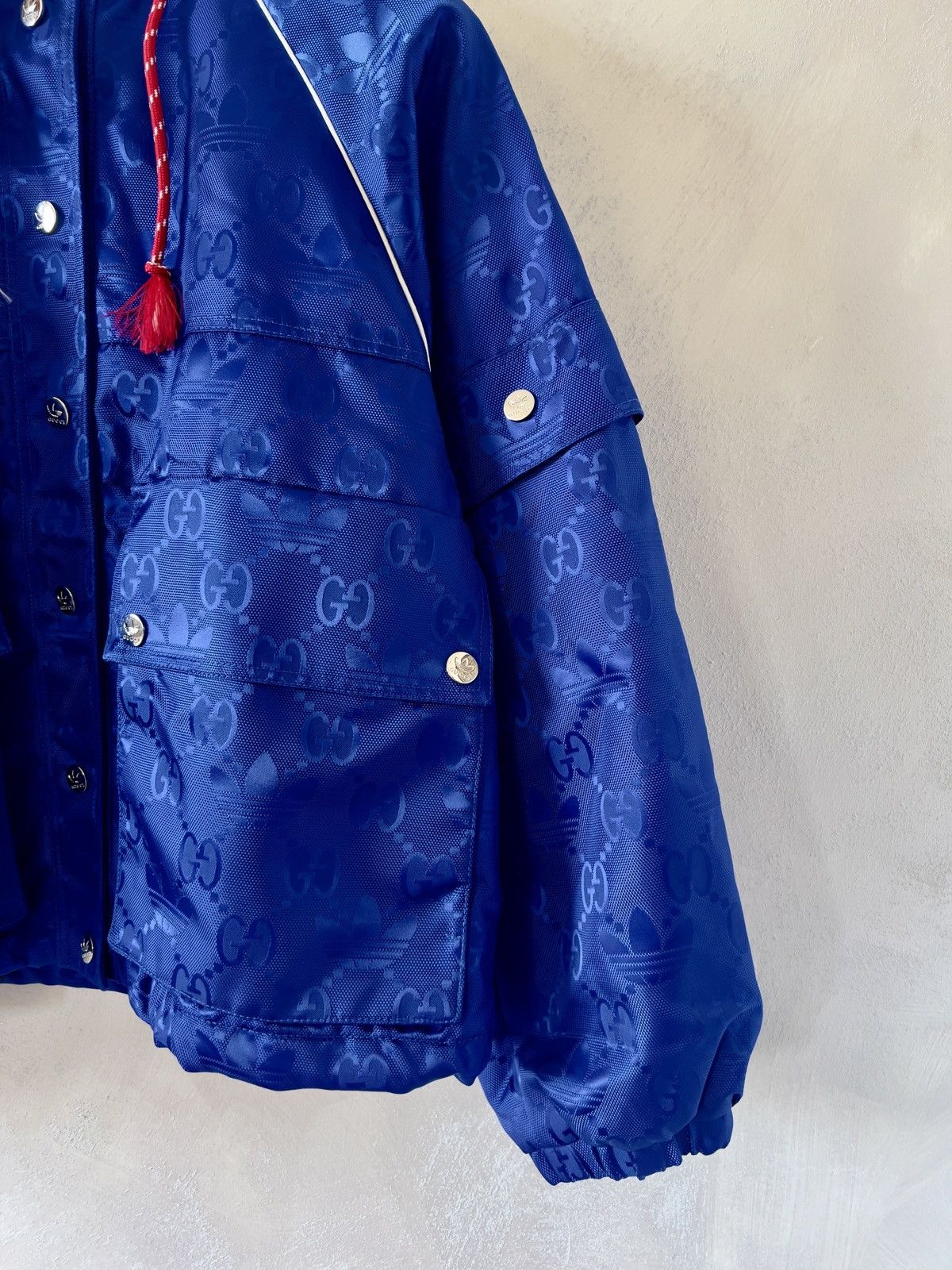 Adidas × Gucci Adidas x Gucci Blue Monogram Jacket - Iconic Collaboration Size XS / US 0-2 / IT 36-38 - 10 Thumbnail