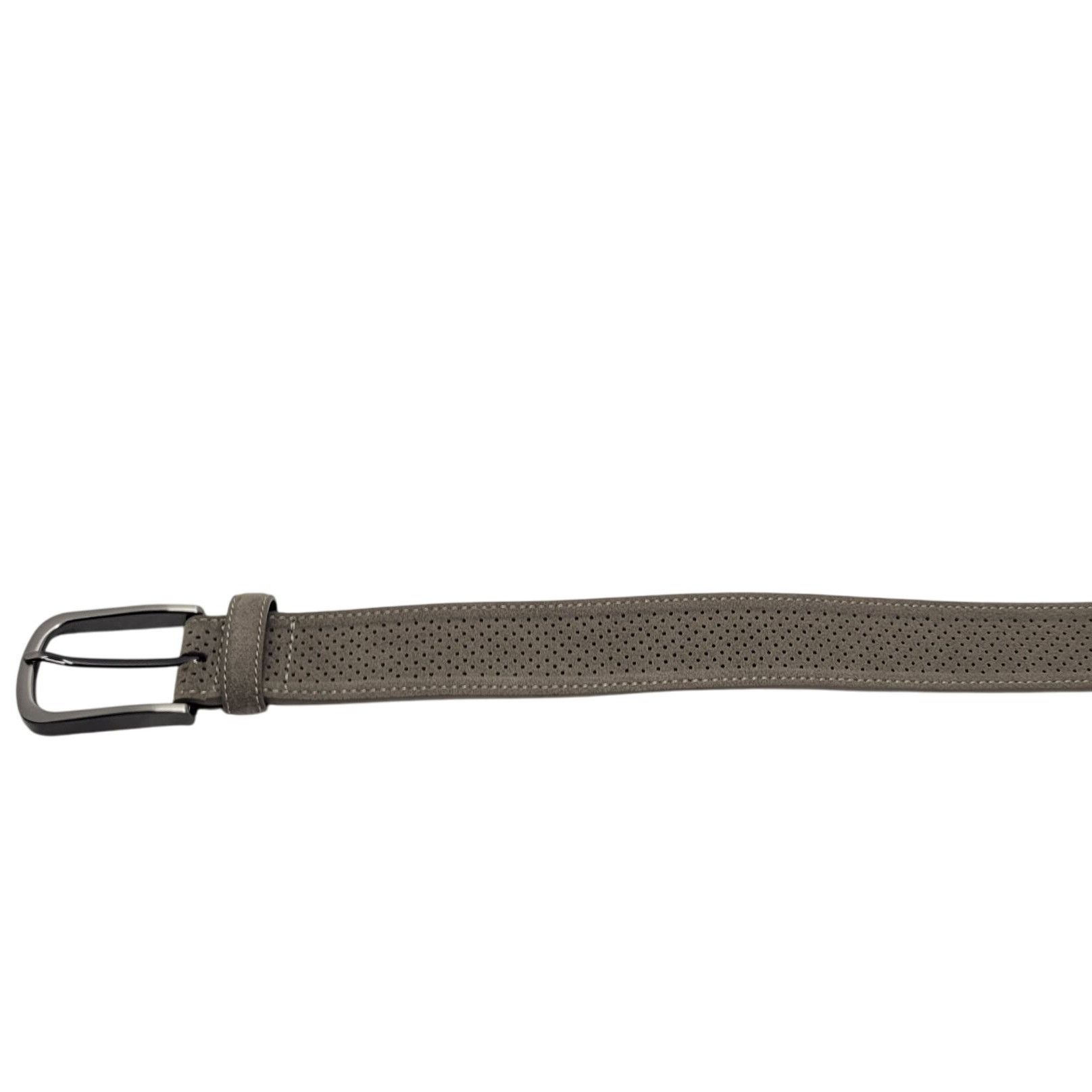 Johnston & Murphy Johnston & Murphy Mens Perforated Gray Suede Belt 44" Gunmet Size 32 - 10 Thumbnail