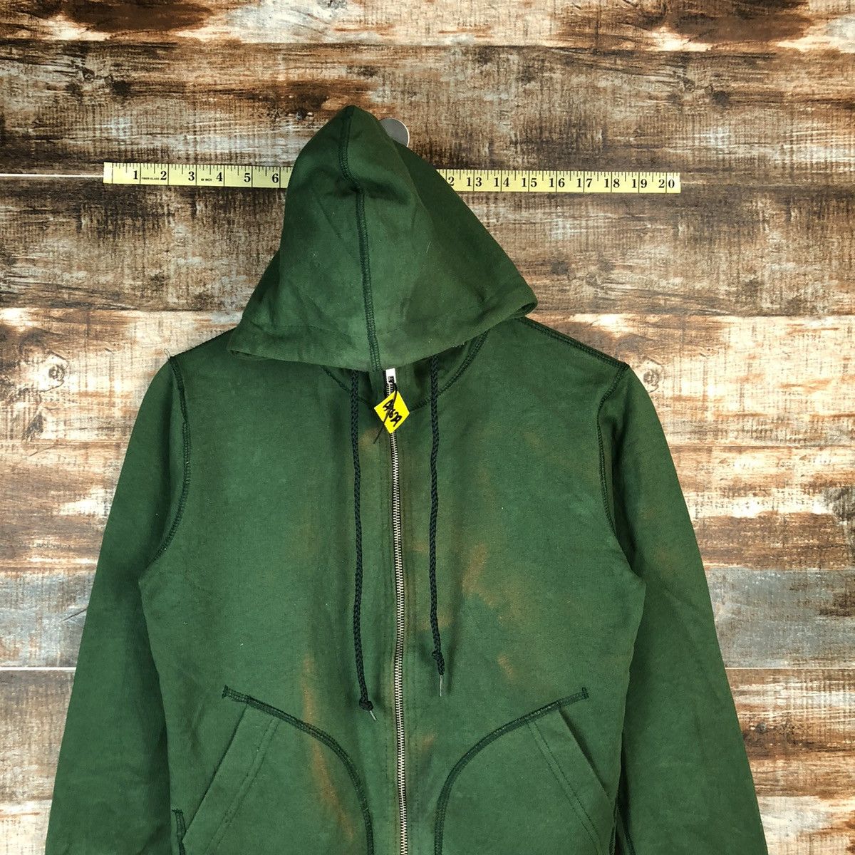 Vintage General Supply Green faded Hoodie #A1629 Size US S / EU 44-46 / 1 - 2 Thumbnail