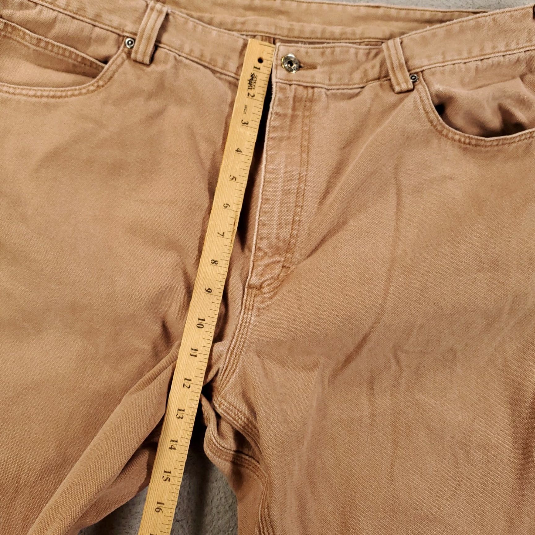 Vintage Duluth Jeans Mens 46x32 Canvas Brown Tan 100% Cotton Workwear 5-Pocket Embroidered Logo Button Zip Vintage No Size US 30 / EU 46 - 5 Thumbnail