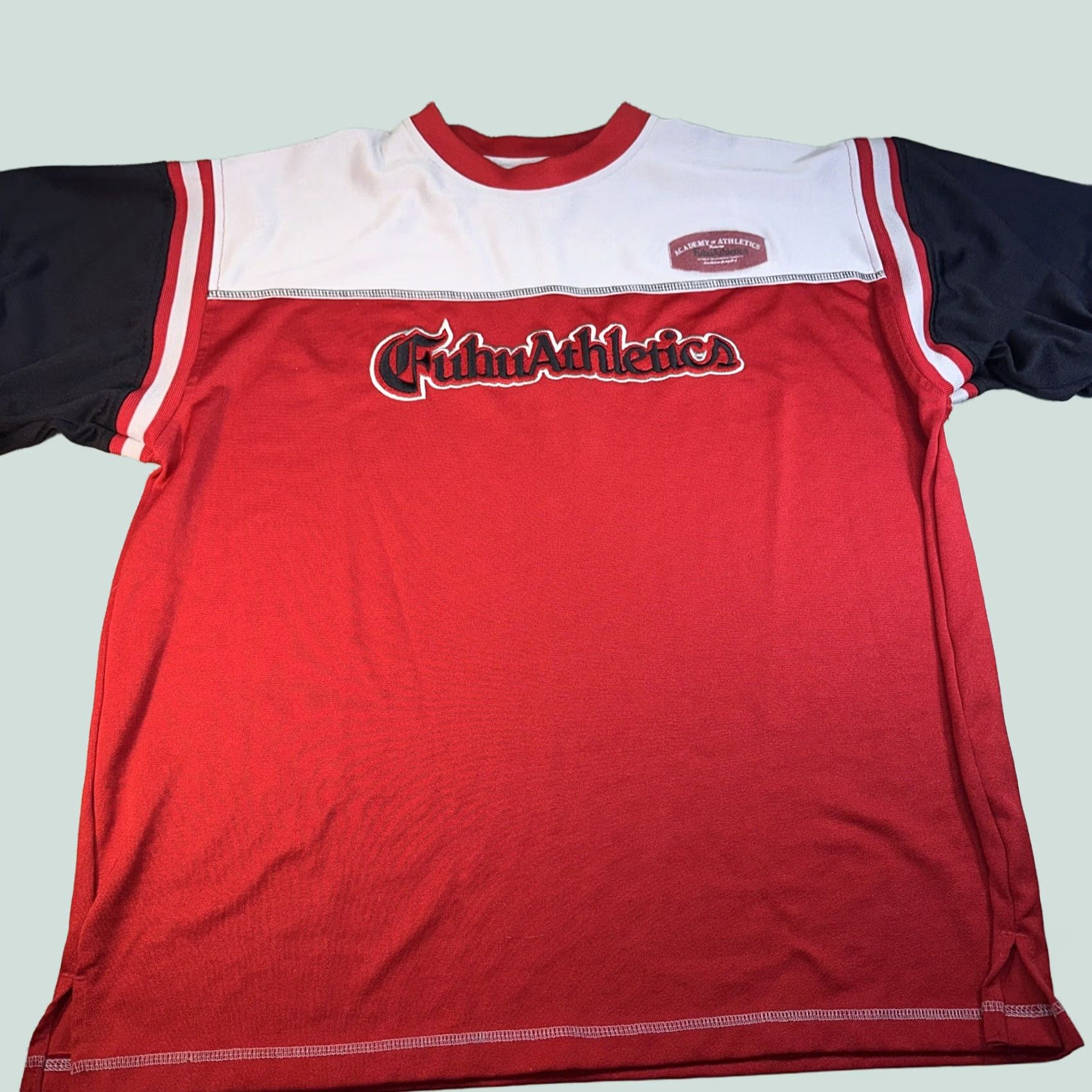 Fubu VINTAGE FUBU Athletic T-Shirt Men Red Large 90s Y2K TLARA Mens Size US L / EU 52-54 / 3 - 1 Thumbnail