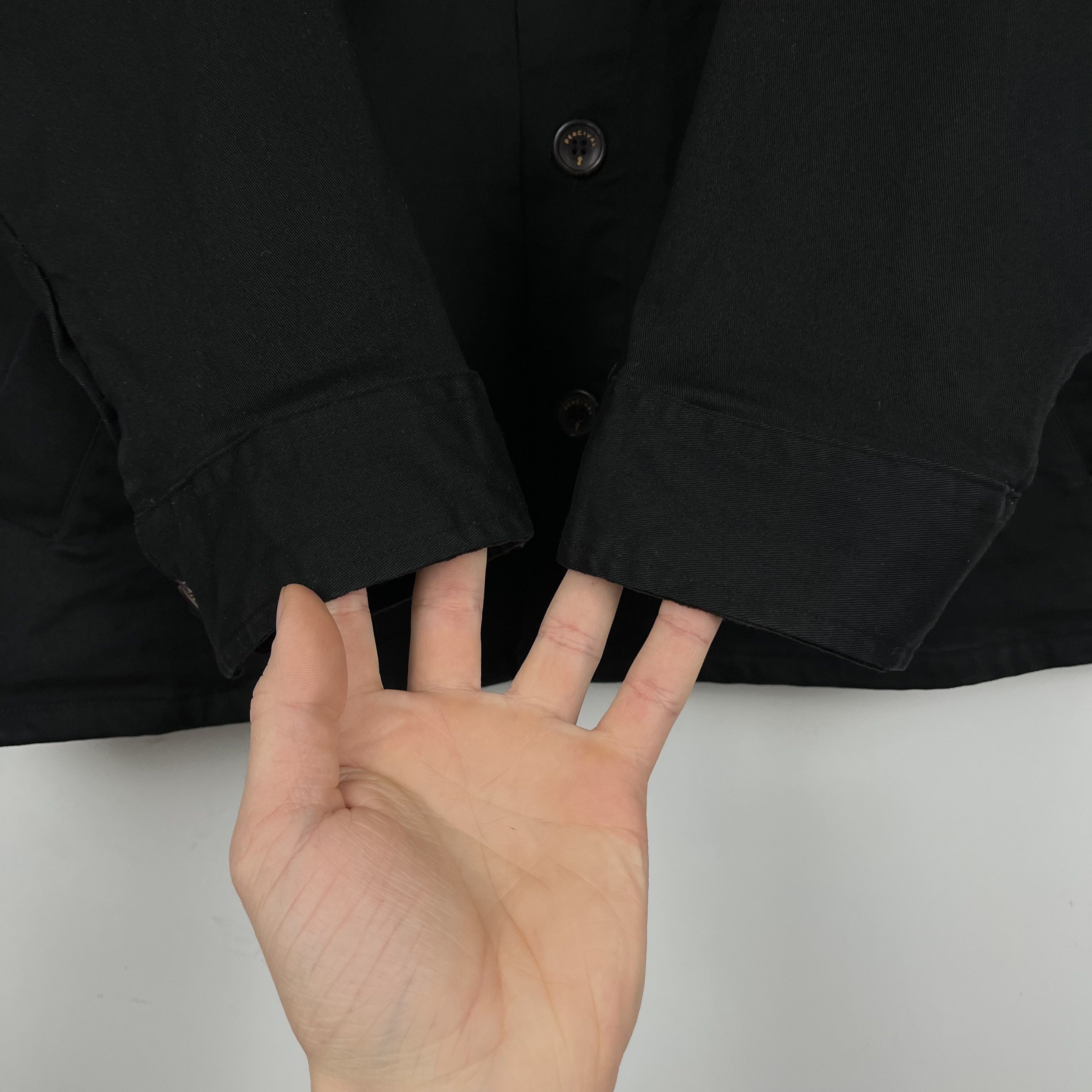Percival Designer Percival Twill Black Chore Coat Jacket Size US L / EU 52-54 / 3 - 12 Thumbnail