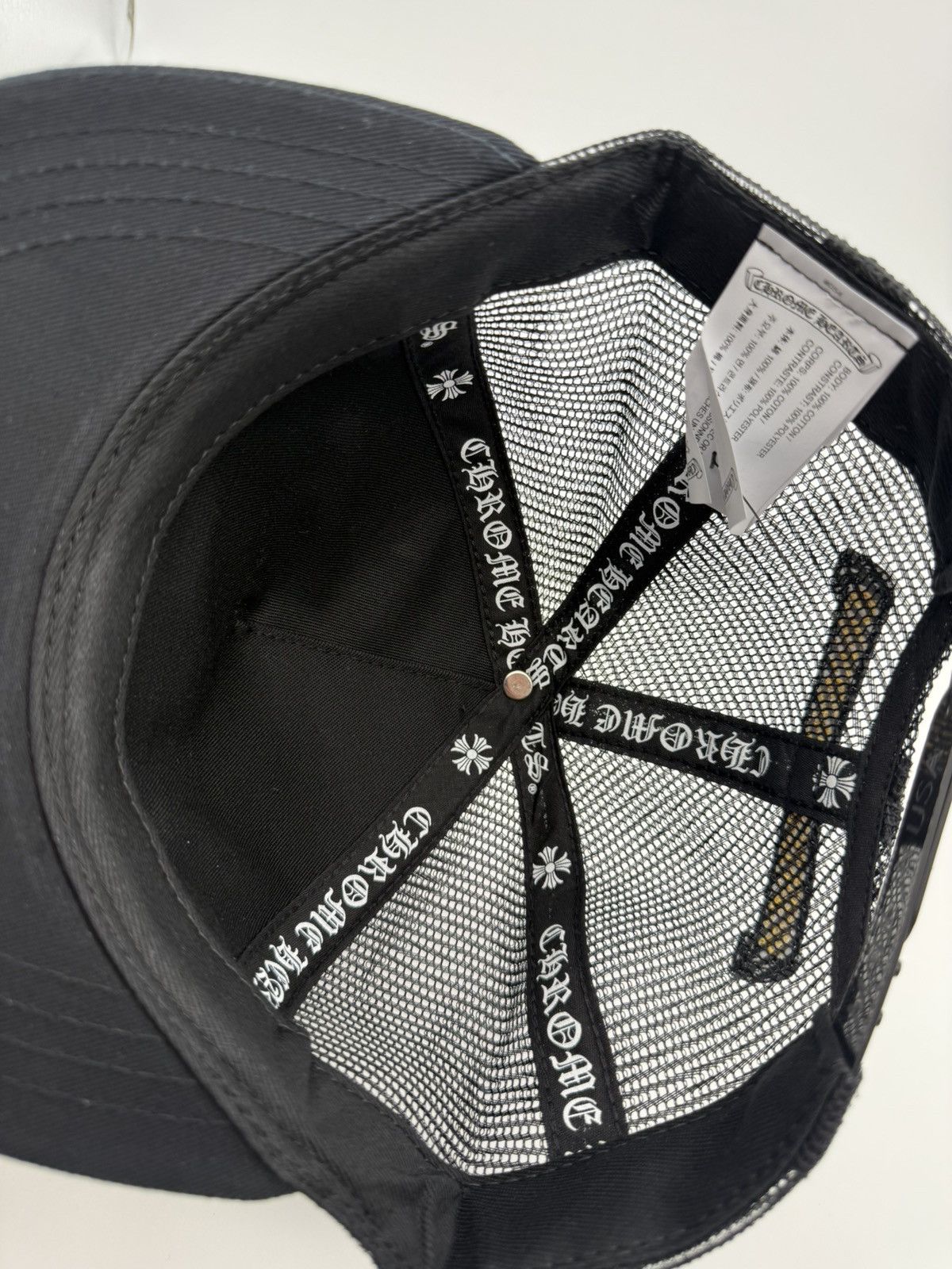 Chrome Hearts Chrome Hearts Seal Cross Plus Patch Black Trucker Hat Size ONE SIZE - 6 Thumbnail