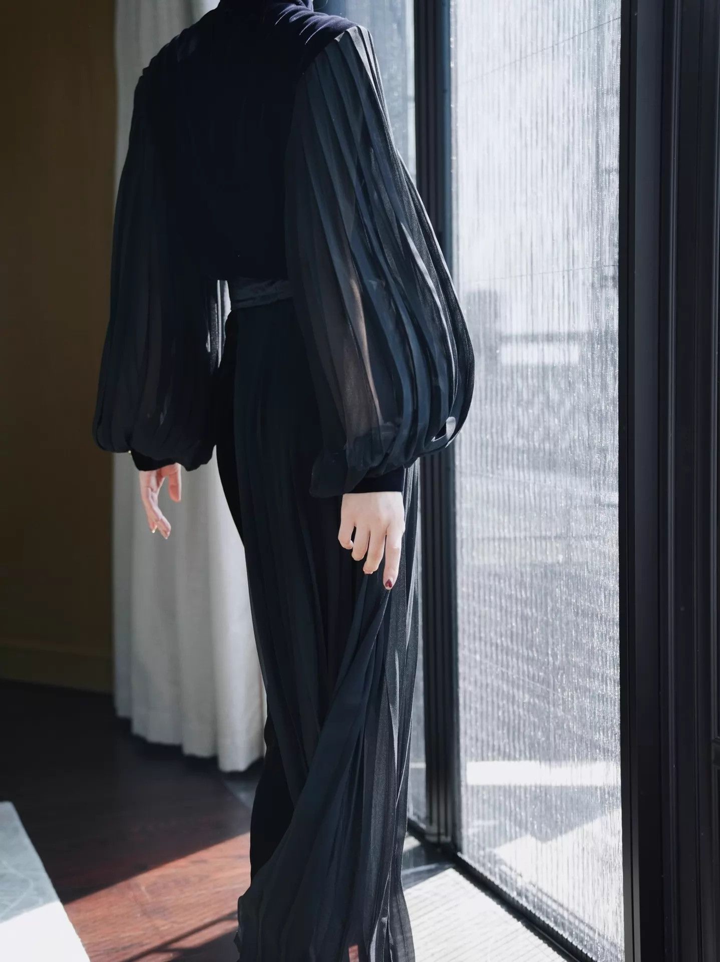 Other Vieuxnew Pleated Sash Silk Velvet Straight Pants Size 26" / US 2 / IT 38 - 5 Thumbnail