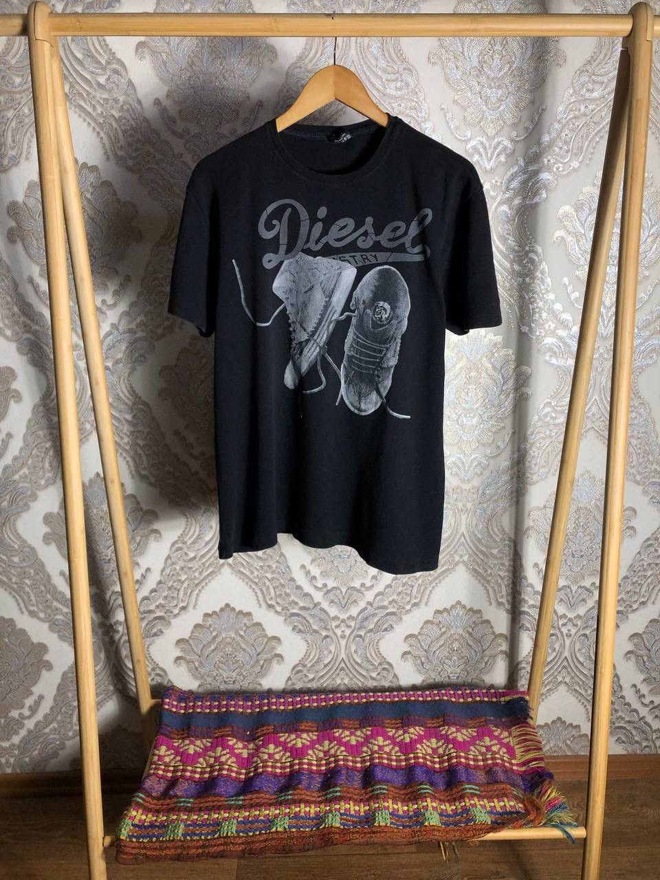 Diesel × Vintage VERY RARE DIESEL INDUSTRY DENIM DIVISION BIG LOGO T-SHIRT Size US XL / EU 56 / 4 - 1 Thumbnail