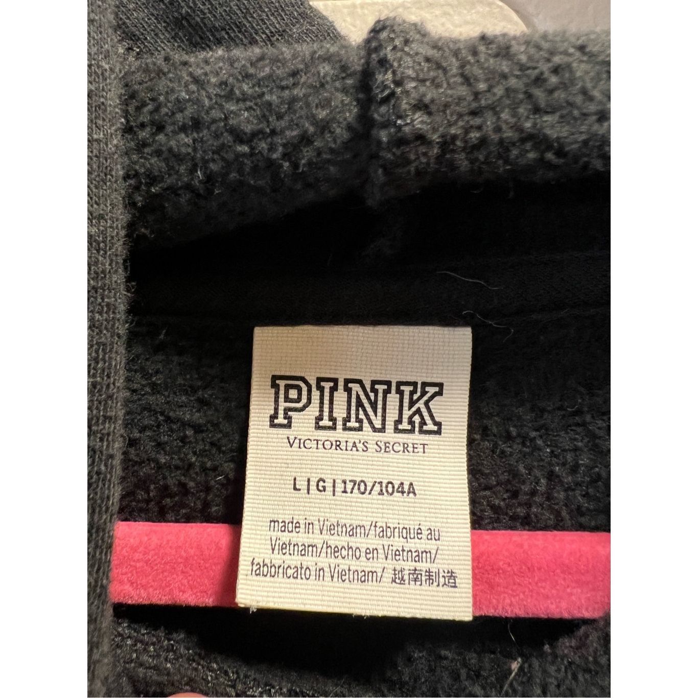 Pink PINK By Victorias Secret Black Hoodie Woman’s Size Large Size L / US 10 / IT 46 - 6 Thumbnail