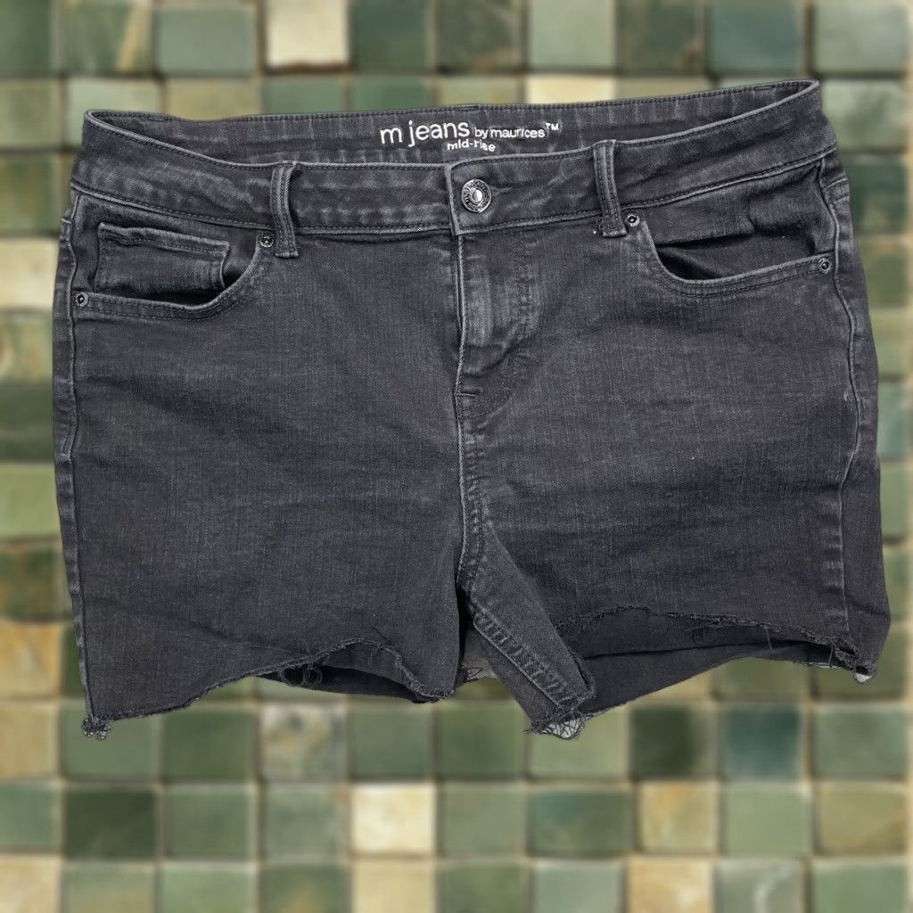 Vintage M Jeans Shorts Women 36* Raw Slim Y2K Rodeo Grunge 90s Retro Skater Biker Denim Size 25" / US 0 / IT 36 - 1 Thumbnail