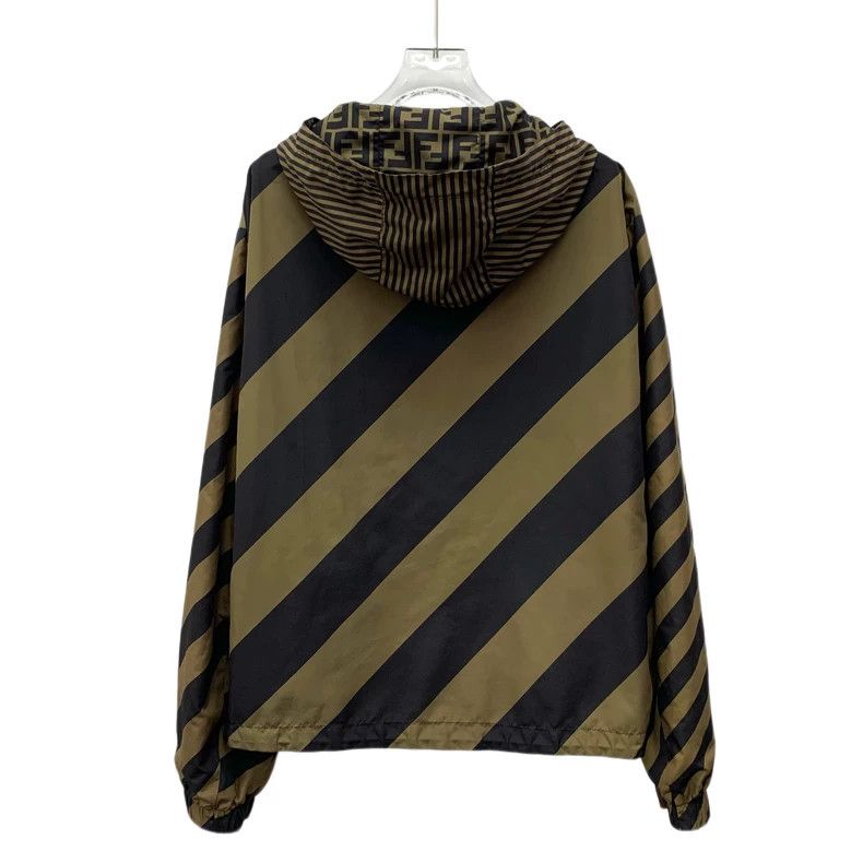 Fendi FENDI Brown Logo Letter Printed Double-Sided Hooded Long S Size US S / EU 44-46 / 1 - 4 Thumbnail