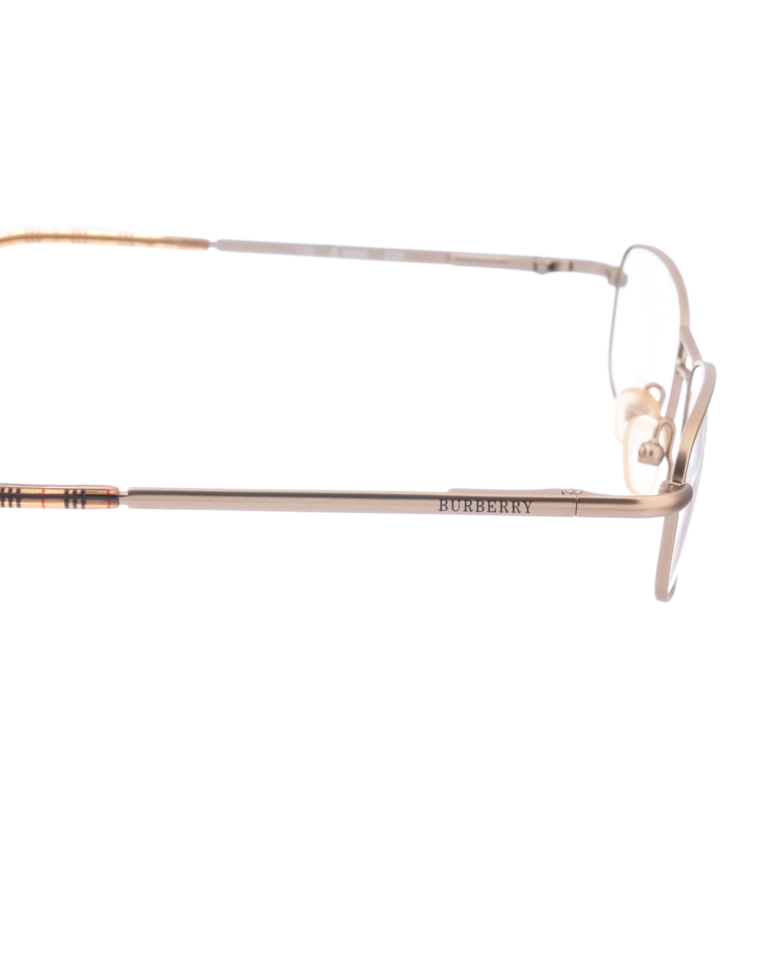 Burberry Burberry 90s Metalic Gold Matte Glasses Size ONE SIZE - 4 Thumbnail