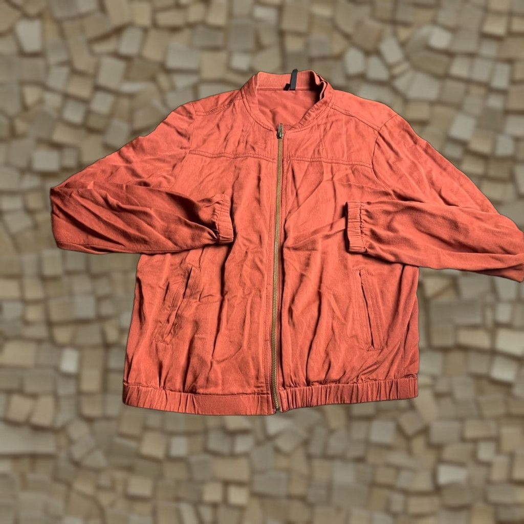 Vintage Maurices Sweater Women's Size Small Rusty Red Full Zip Pocket Casual Womens Regular Fit Knit Shirt? Size S / US 4 / IT 40 - 1 Thumbnail