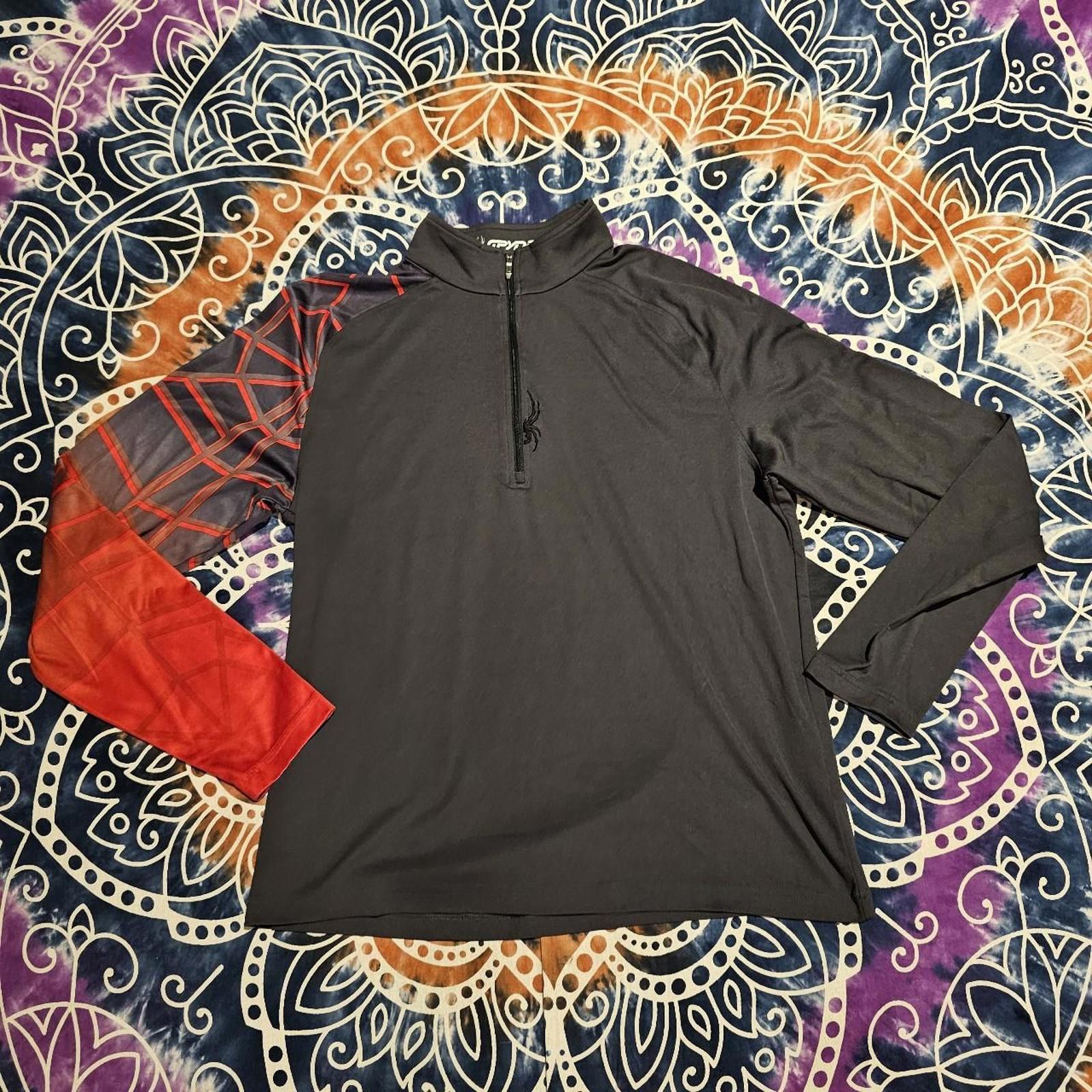 Spyder Spyder Men's Grey and Red Quarter Zip Jacket Size US M / EU 48-50 / 2 - 1 Thumbnail