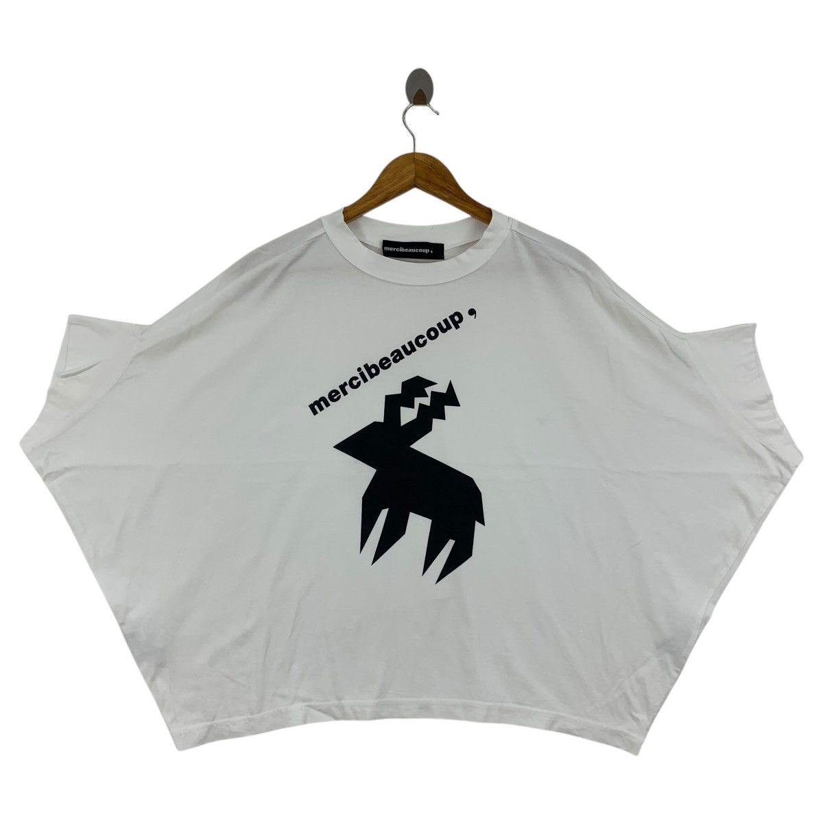 Issey Miyake × mercibeaucoup MERCIBEAUCOUP Cropped Baggy relaxed stylish women tee Size XXL / US 16-18 / IT 52-54 - 1 Thumbnail
