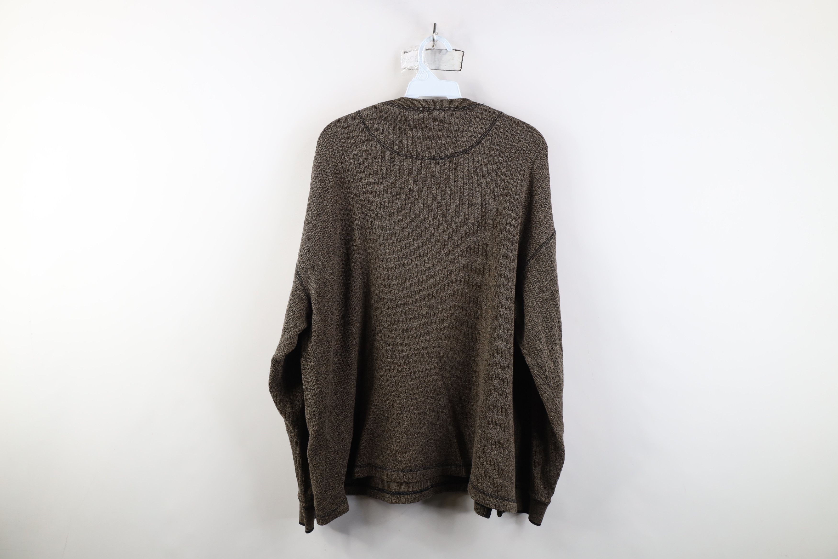 Vintage Vintage 90s Streetwear Ribbed Long Sleeve Henley T-Shirt Size US XL / EU 56 / 4 - 8 Thumbnail