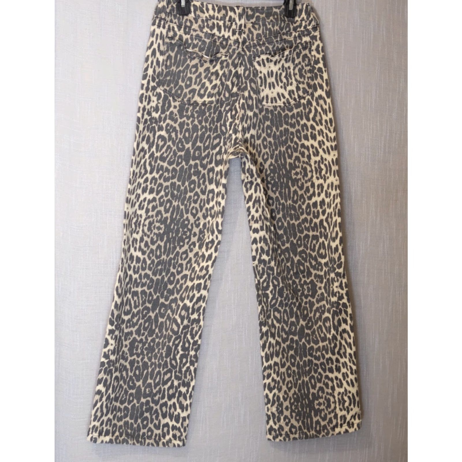 Vintage VINTAGE White Birch Jeans Animal Print Stretch Wide-Leg Womens 8 Beige/Black 29in Inseam 5-Pocket Denim Cotton/Spandex Womens Size 30" / US 8 / IT 44 - 5 Thumbnail