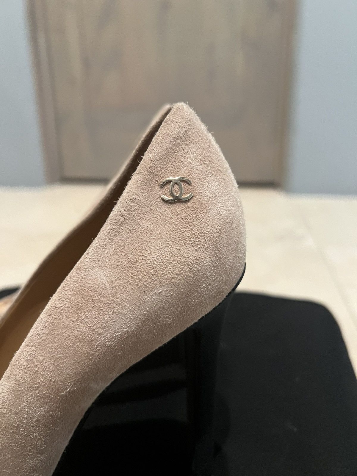 Chanel Beige suede heels Size US 6.5 / IT 36.5 - 6 Thumbnail