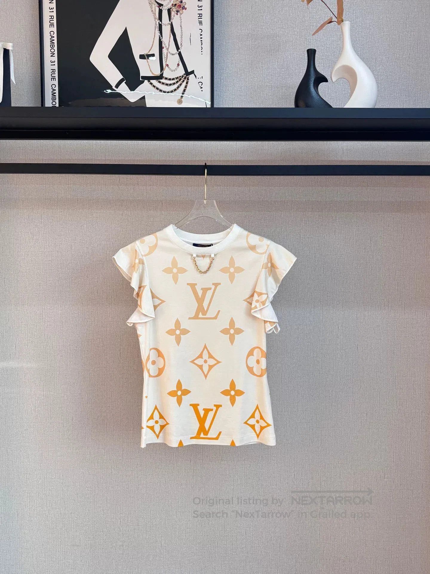 Louis Vuitton LV Gradient Yellow Ruffle Sleeve Top. Size US XS / EU 42 / 0 - 1 Thumbnail