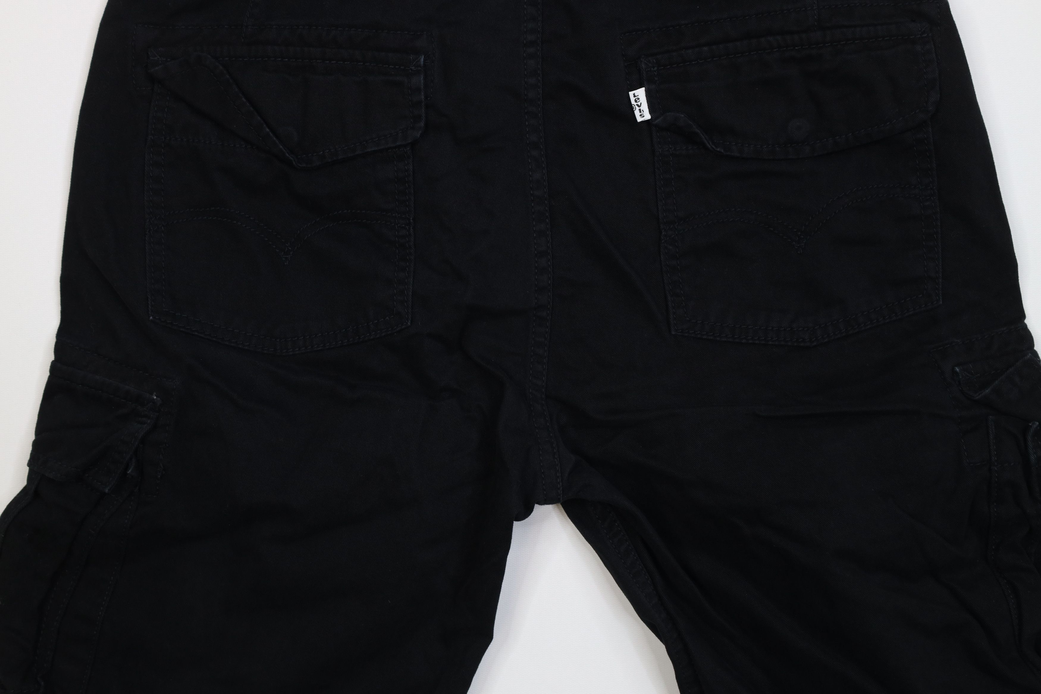 Levi's Vintage Y2K Levis Baggy Loose Fit Cargo Shorts Black Cotton Size US 34 / EU 50 - 10 Thumbnail