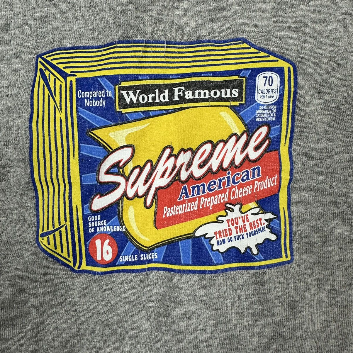 Supreme Supreme Cheese Tee Grey | Size Medium Size US M / EU 48-50 / 2 - 5 Thumbnail