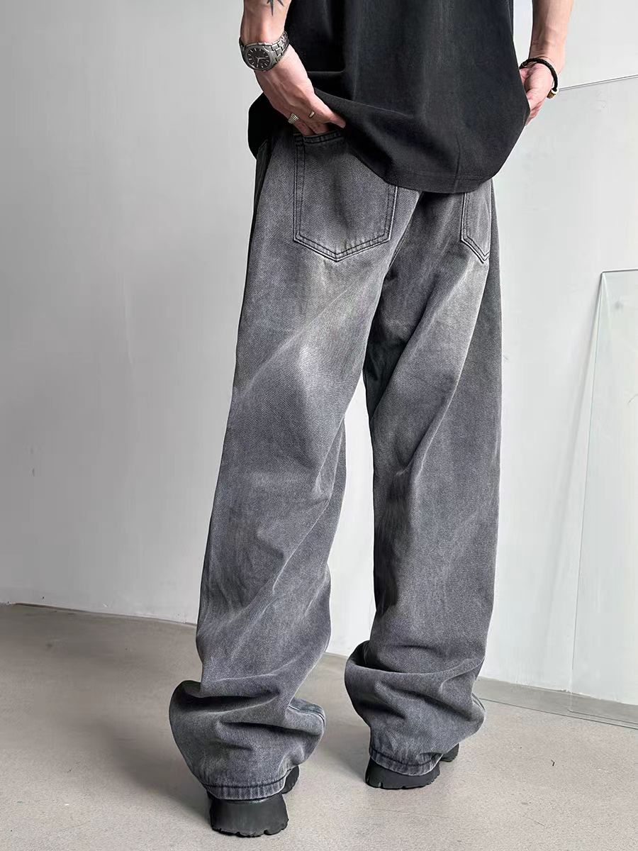 Designer × Jean × Vintage Distressed Grey Street Hip Hop Y2K Jeans Size US 30 / EU 46 - 2 Thumbnail