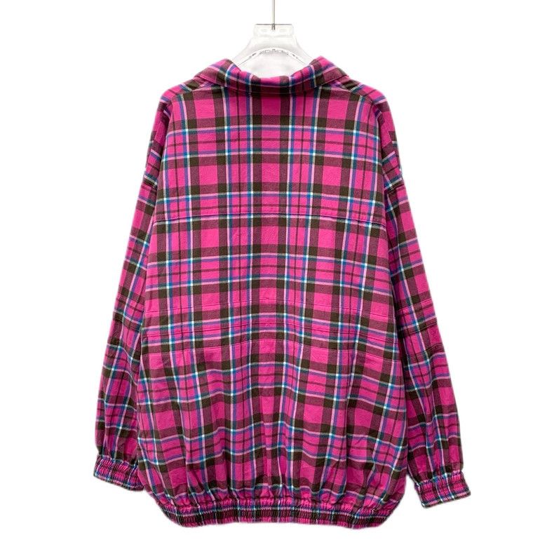 Balenciaga size 34 Pink striped cotton lapel zip-up long-s Outerwear