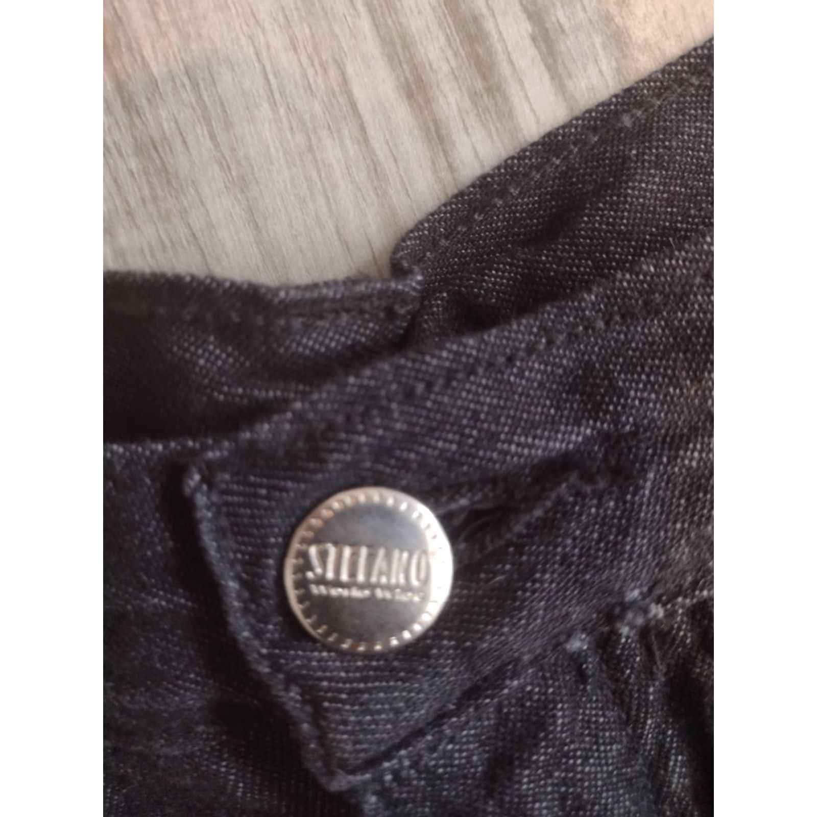 Vintage VINTAGE Stefano High Rise Jeans Women's 14 Denim Black 90s Mom NOS Pattern: Solid, Button, Zip Closure, Pockets, Diamond Side Design - 100% Cotton Size 36" / US 14 / IT 50 - 5 Thumbnail