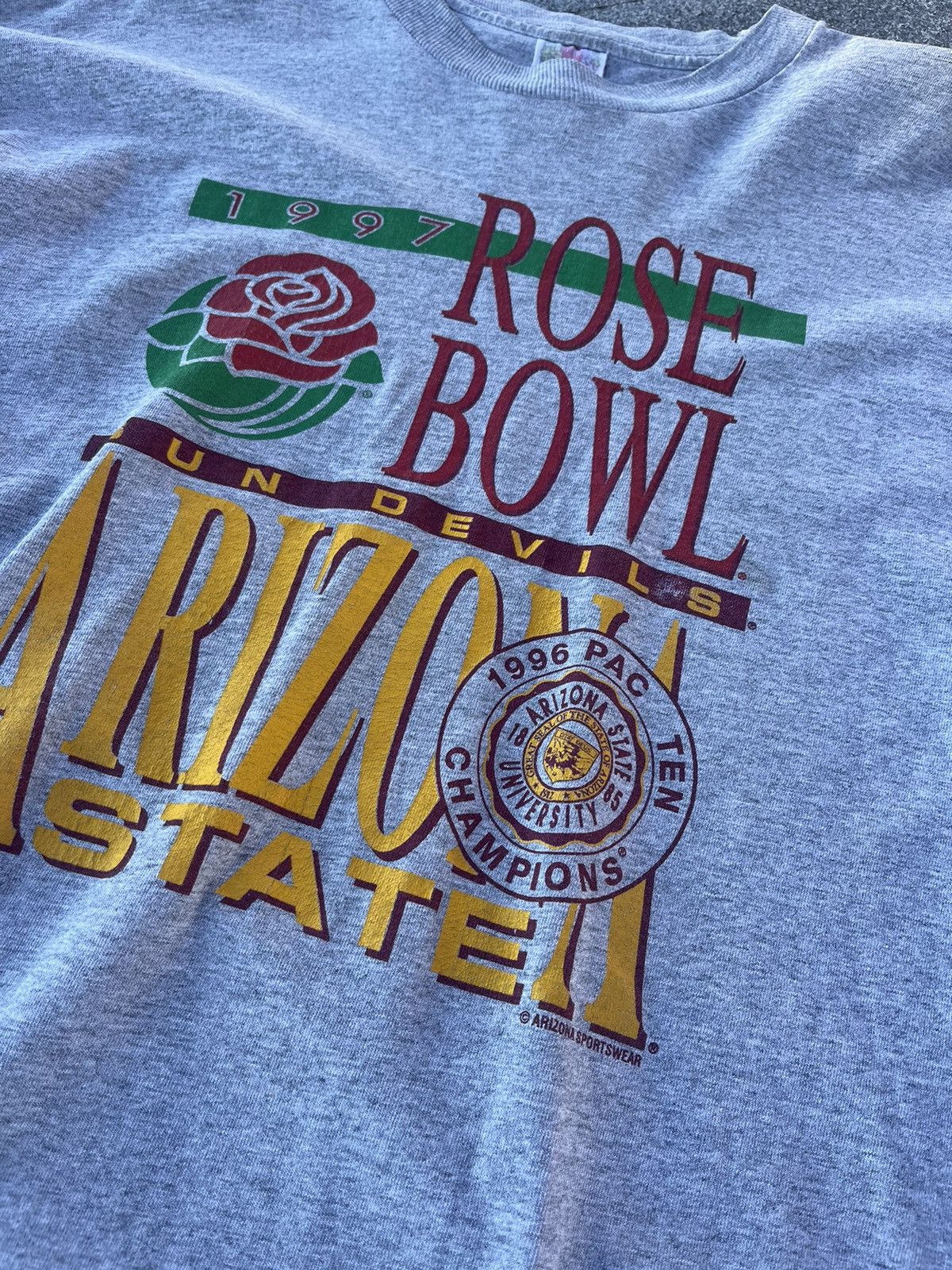 Vintage Vintage 1997 Arizona State Rose Bowl Tee Size US XXL / EU 58 / 5 - 2 Thumbnail