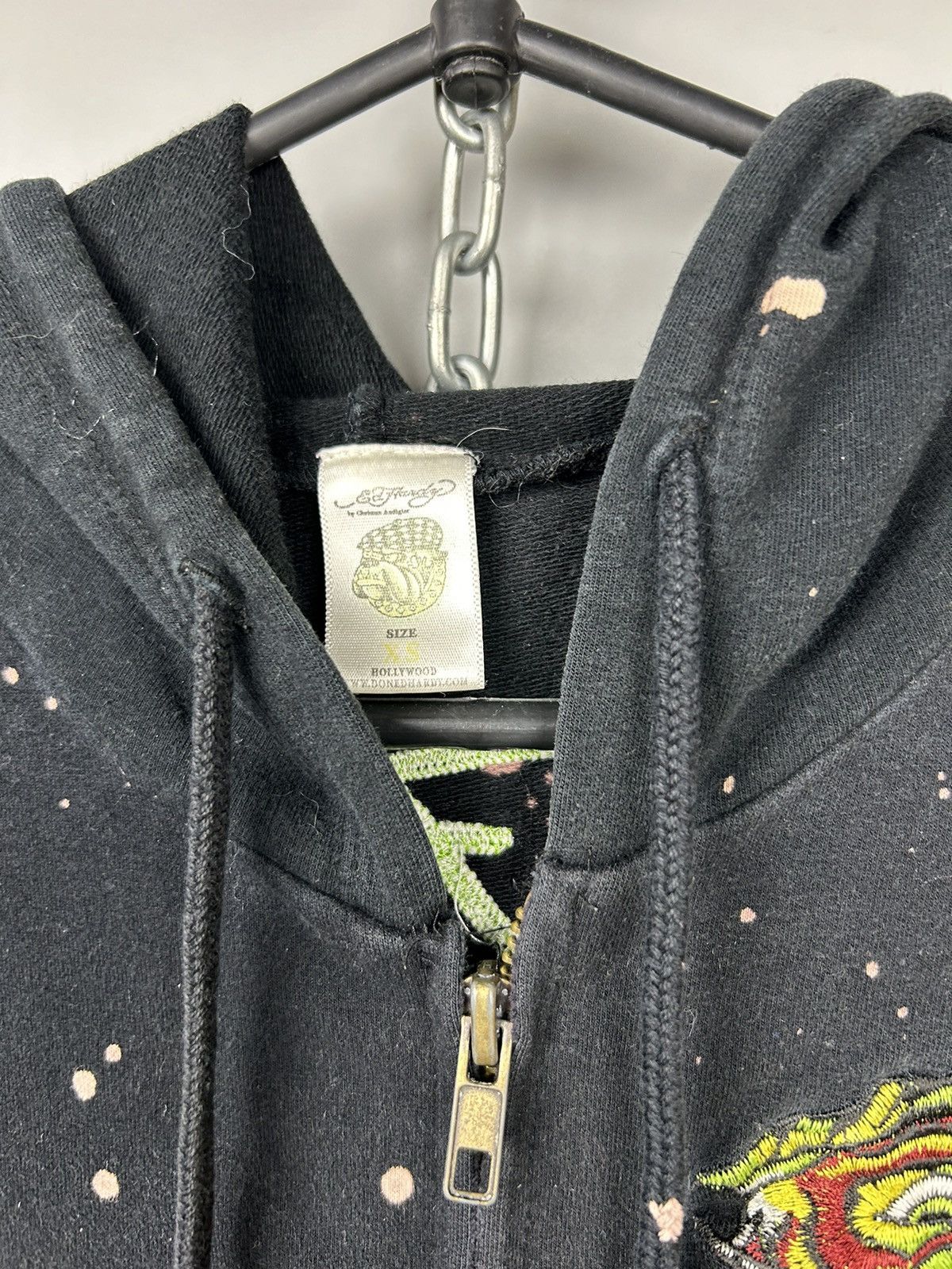 Christian Audigier × Ed Hardy × Vintage Vintage Ed Hardy Zip Up Hoodie Size XS / US 0-2 / IT 36-38 - 4 Thumbnail