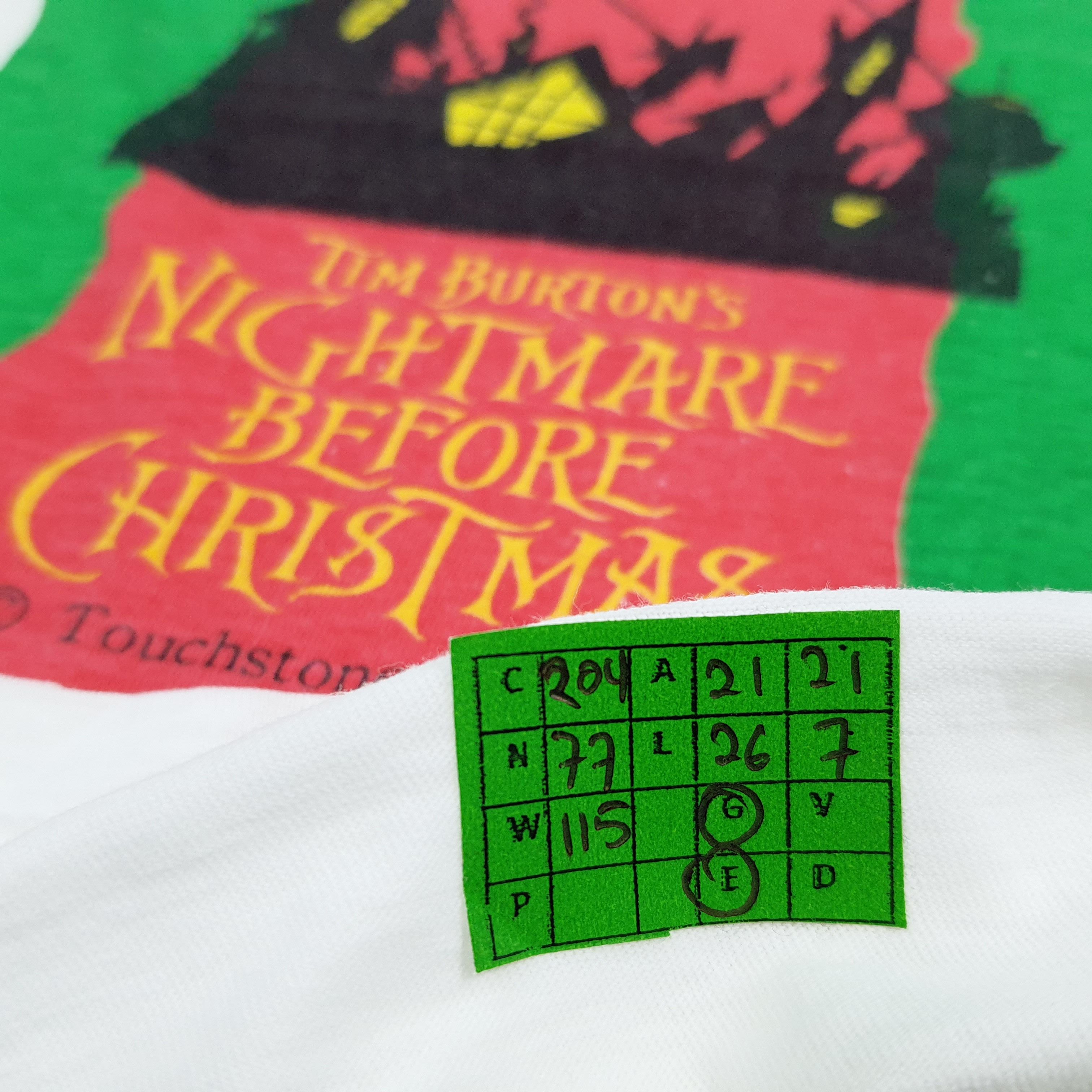 Vintage Vintage The Nightmare Before Christmas Movie Tshirt Size US L / EU 52-54 / 3 - 6 Thumbnail